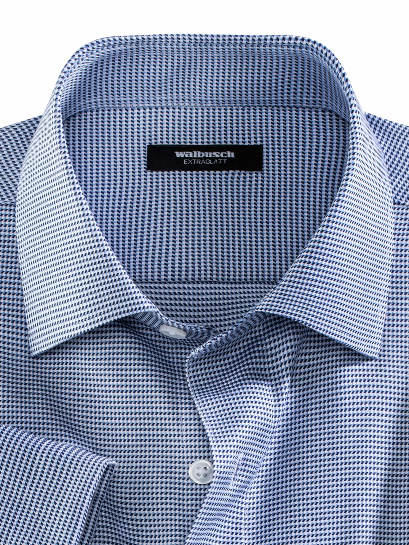 Walbusch Extra Smooth Shirt Kent Collar Comfort Fit Blue 39 3