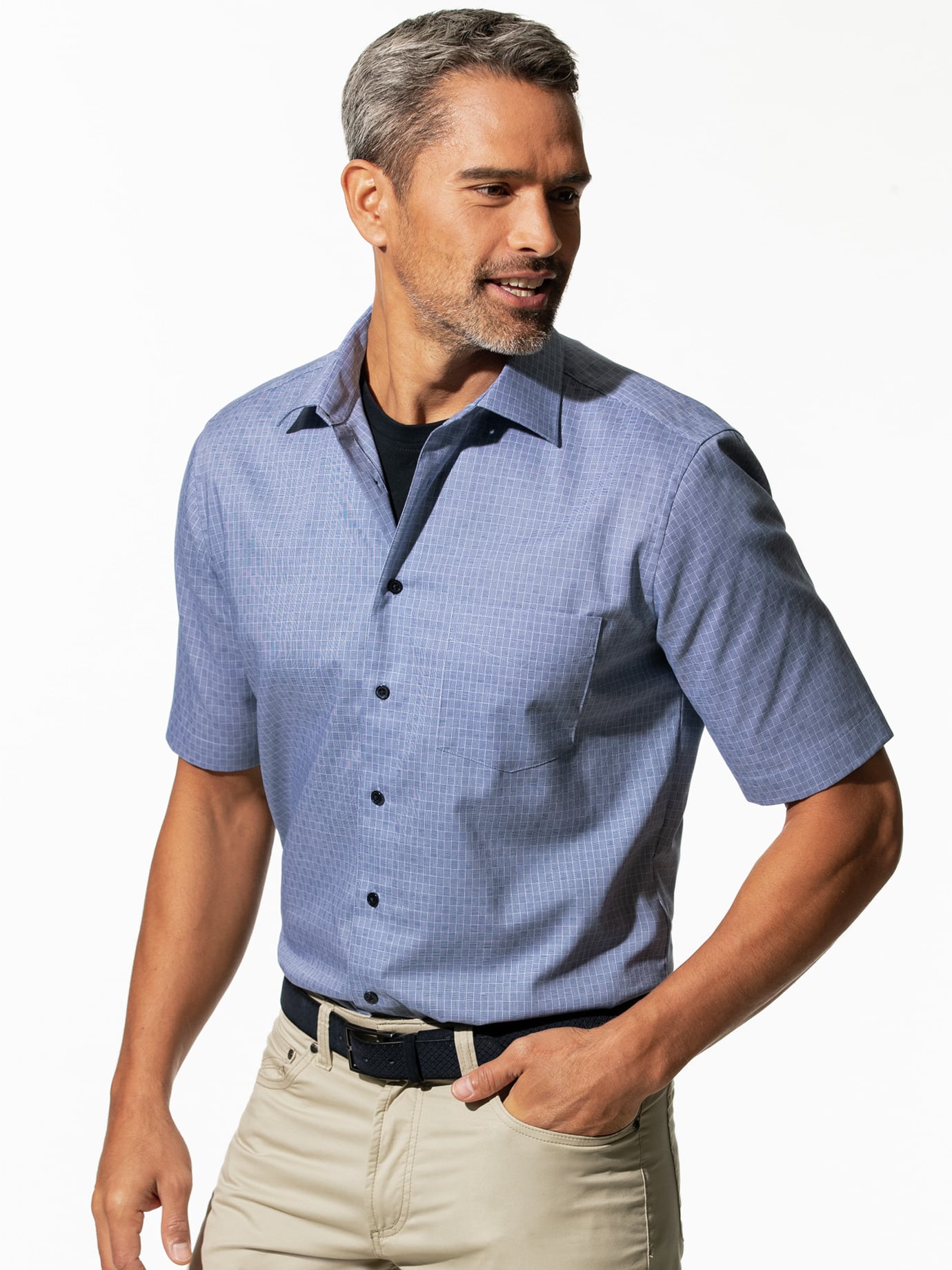 Walbusch Extra Smooth Shirt Kent Collar Comfort Fit Blue 39 6