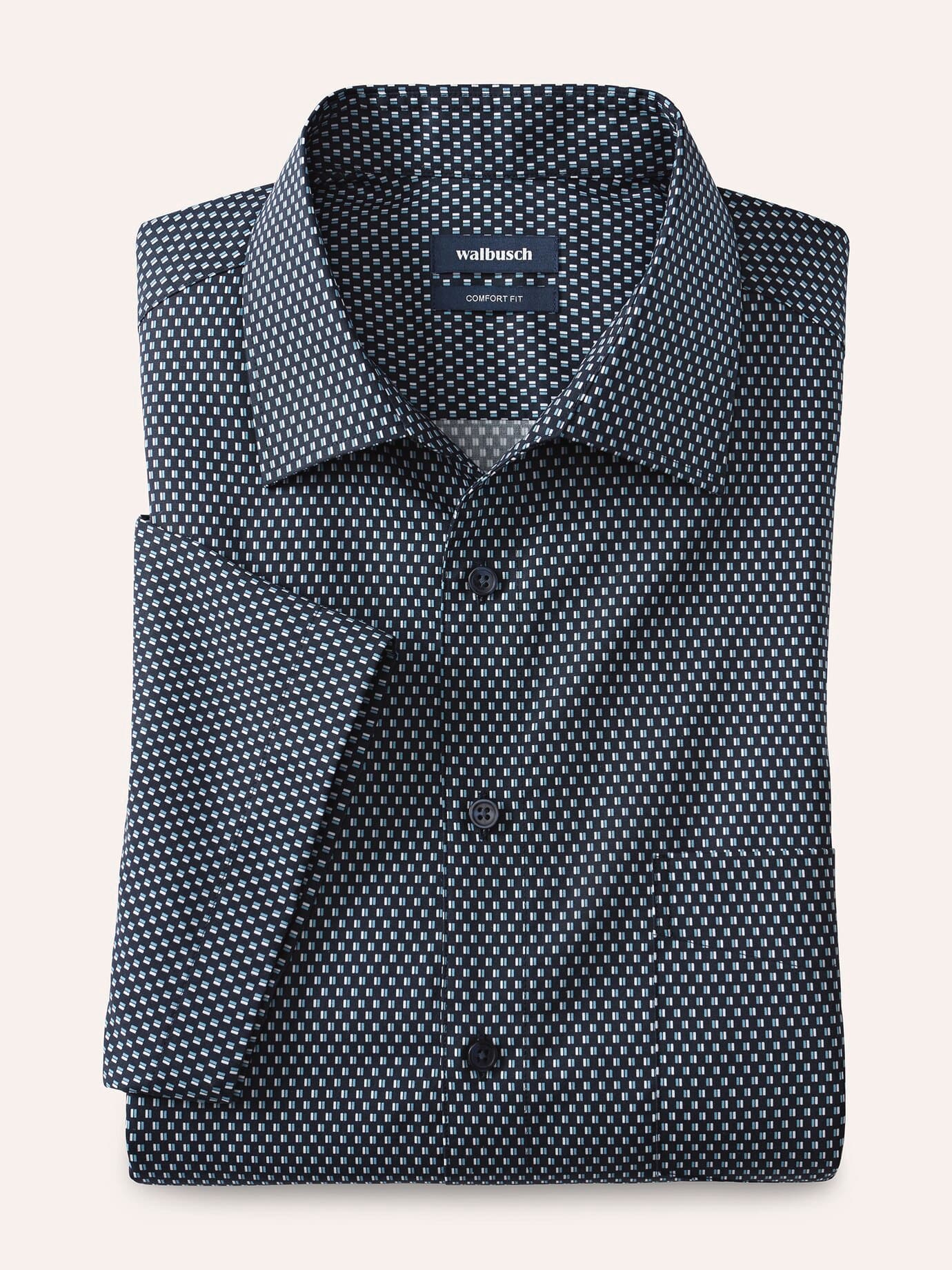 Extraglatt-Hemd -Kragen, Comfort Fit#noch offen: Größenlauf, Farbe Blau, 51/52, reine, bügelfreie Baumwolle -Kragen ohne Knopf Herren
