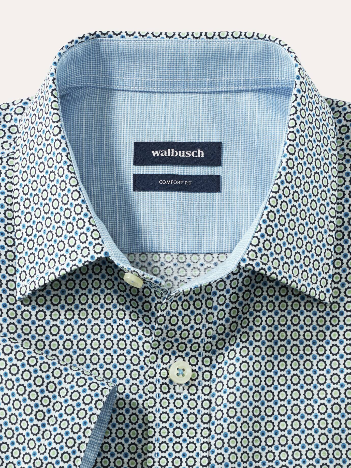 Walbusch Tropical-Hemd soft & leicht, Comfort Fit, Farbe Blau, 38, bügelleichte Baumwolle mit Kent-Kragen Herren 4