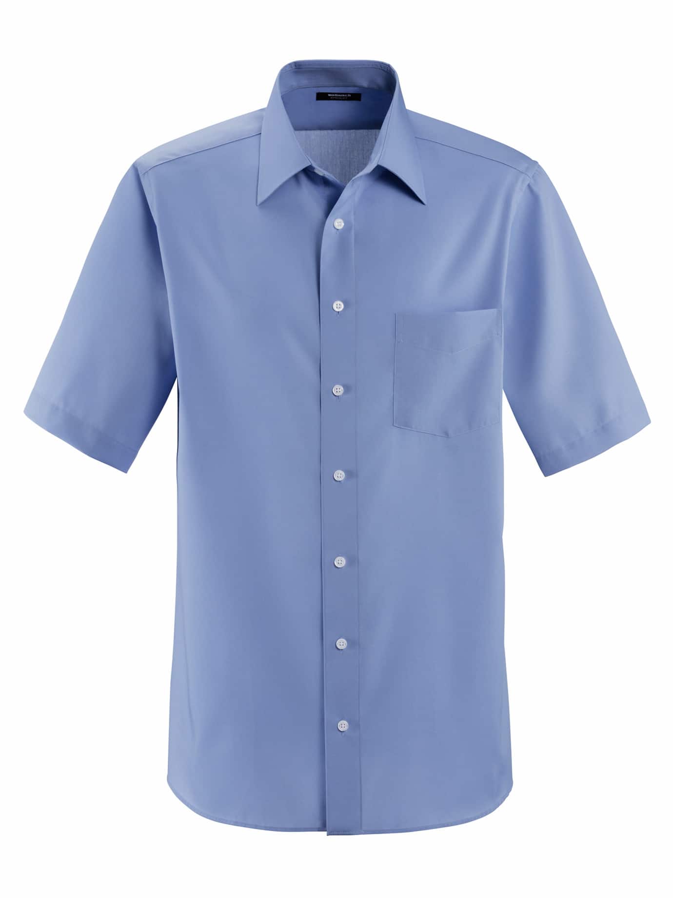 Walbusch Extraglatt Shirt Kent Collar Blue 44 8