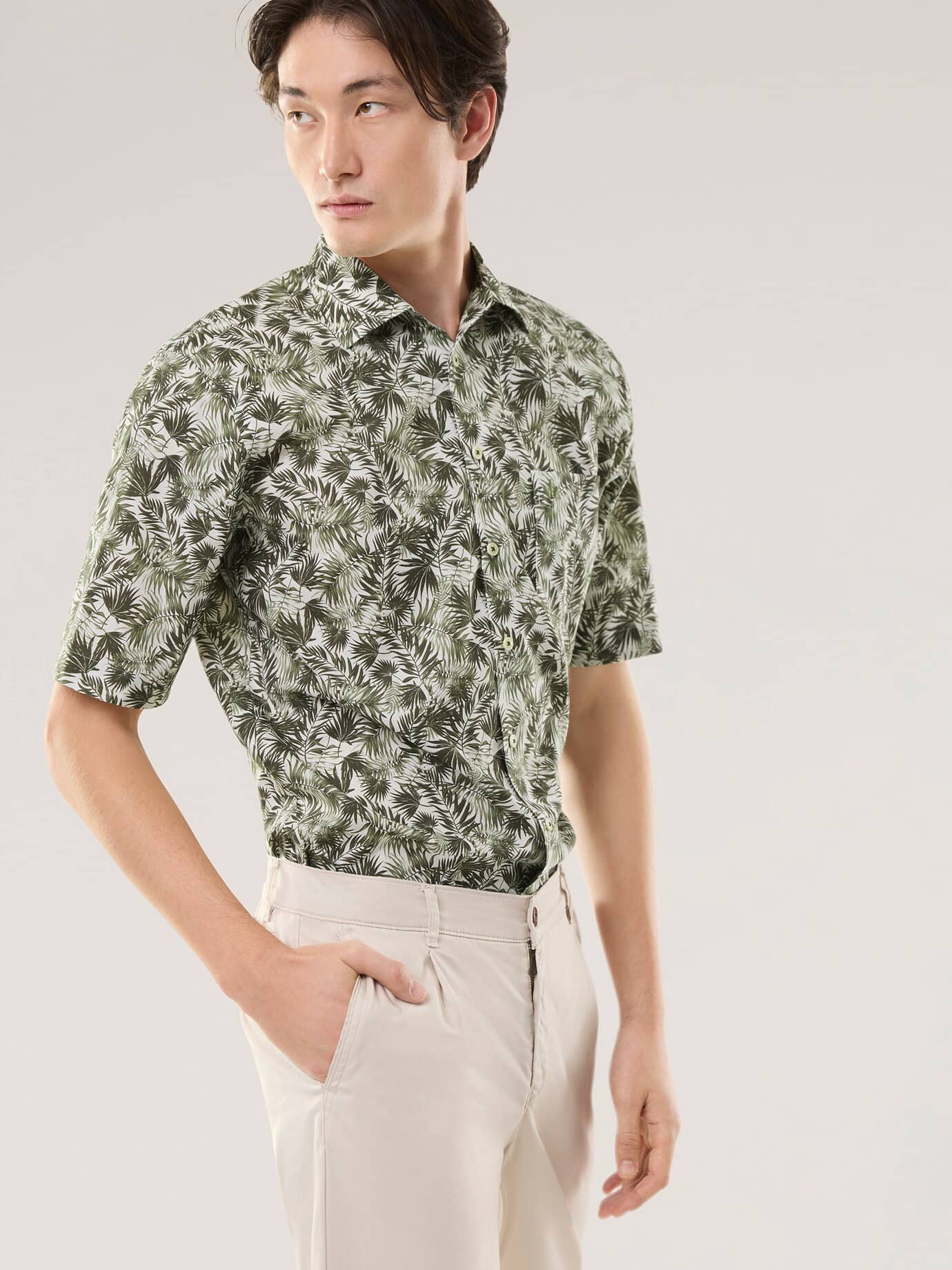 Walbusch Tropical Shirt Green 45/46 6