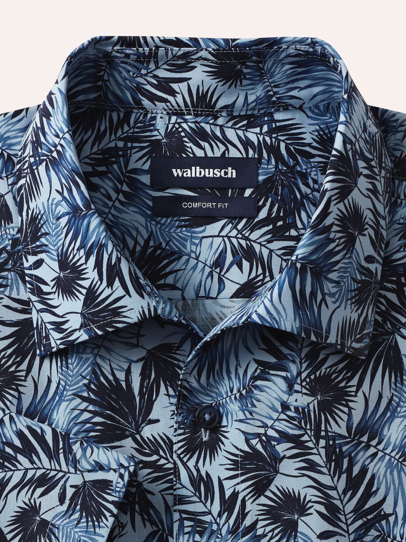 Walbusch Extraglatt Tropical Shirt Comfort Fit Blue 8