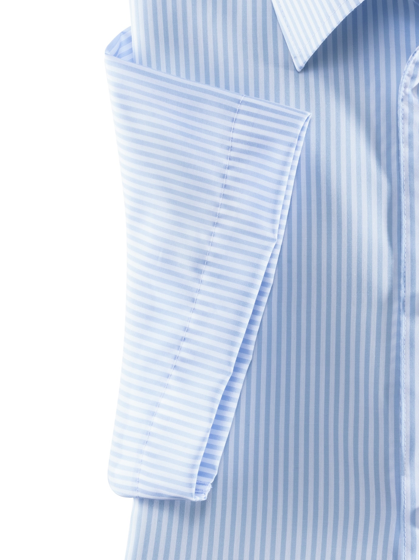 Walbusch Buttonless Collar Shirt Comfort Fit Blue 45/46 8