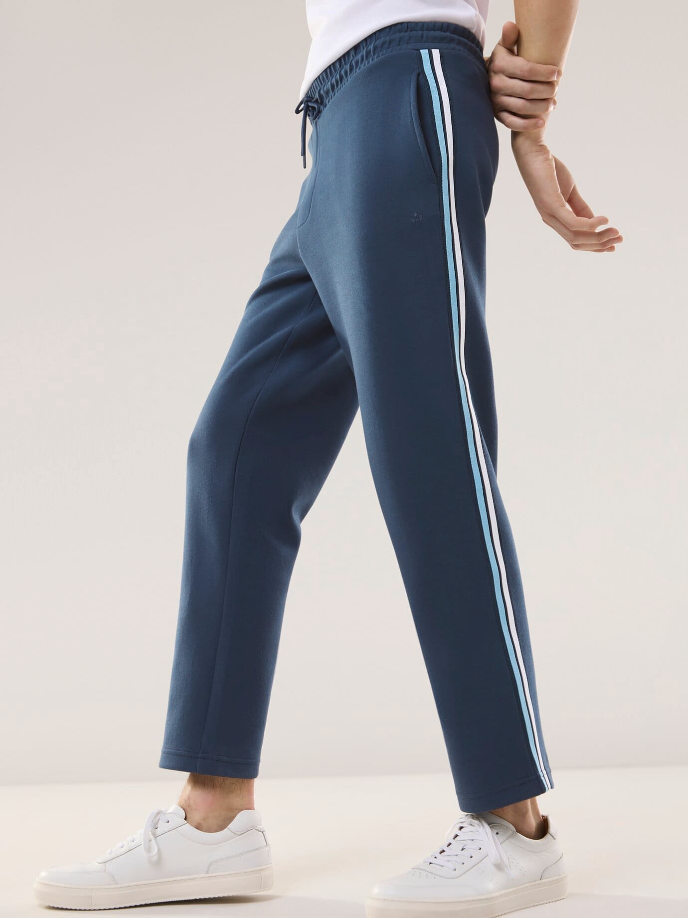 Walbusch Galonstreifen Jersey Trousers Blue Size 25 2