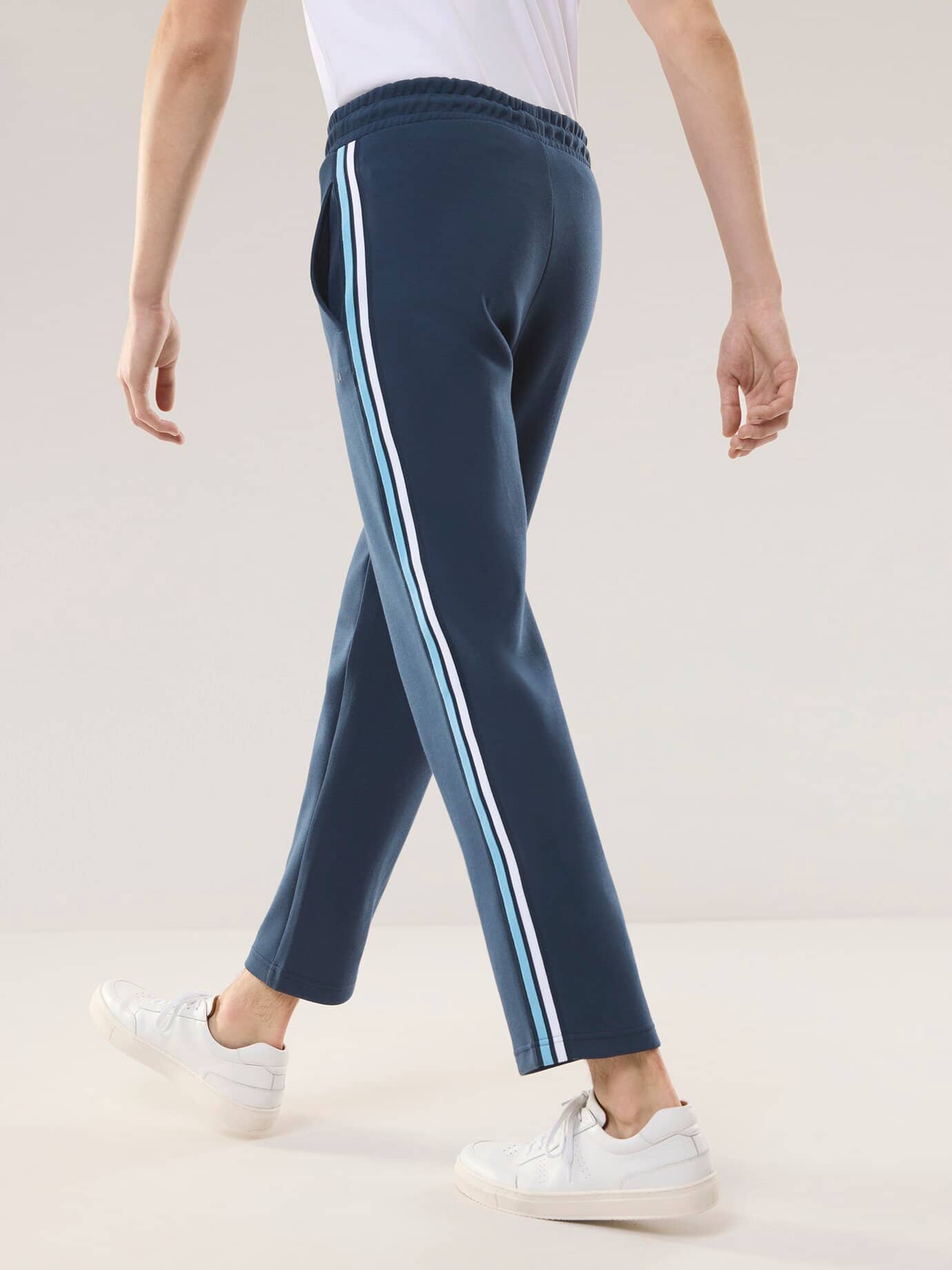 Walbusch Galonstreifen Jersey Trousers Blue Size 25 3