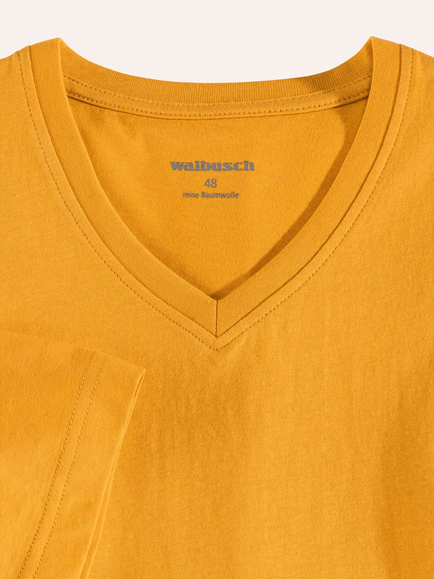 Walbusch V-Neck T-Shirt Yellow 50 3