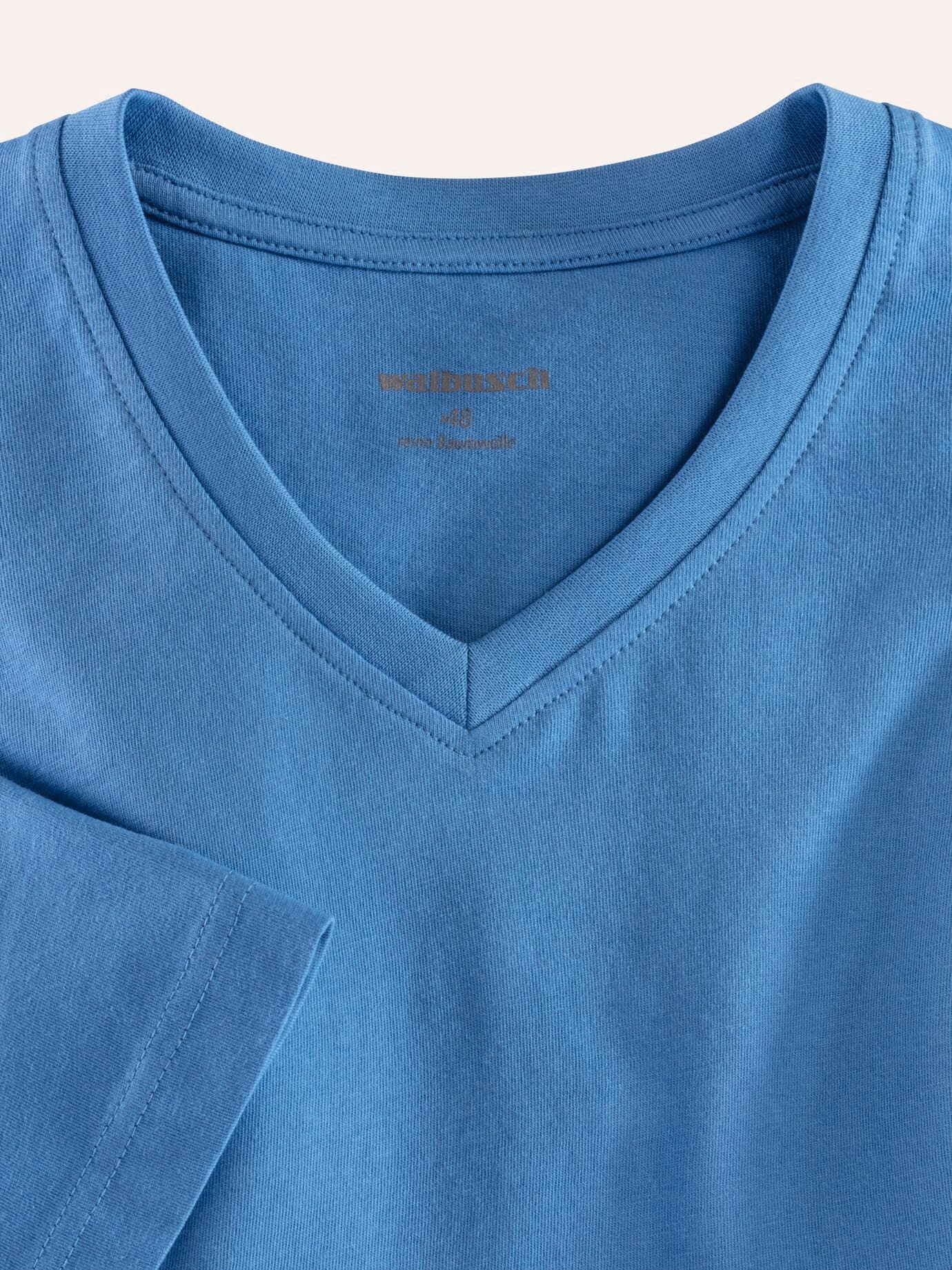 Walbusch V-Neck T-Shirt Blue 56 3