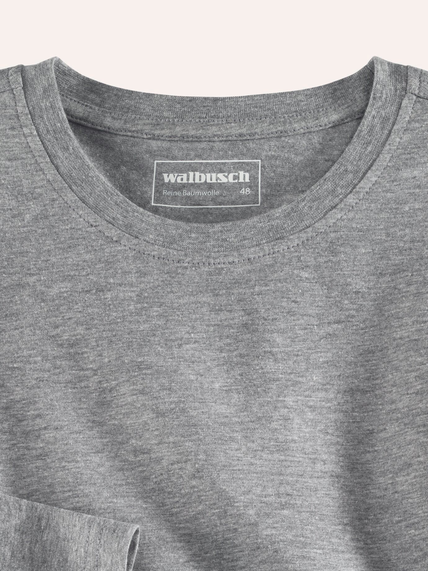 Walbusch Long Sleeve Shirt Crew Neck Gray 50 3