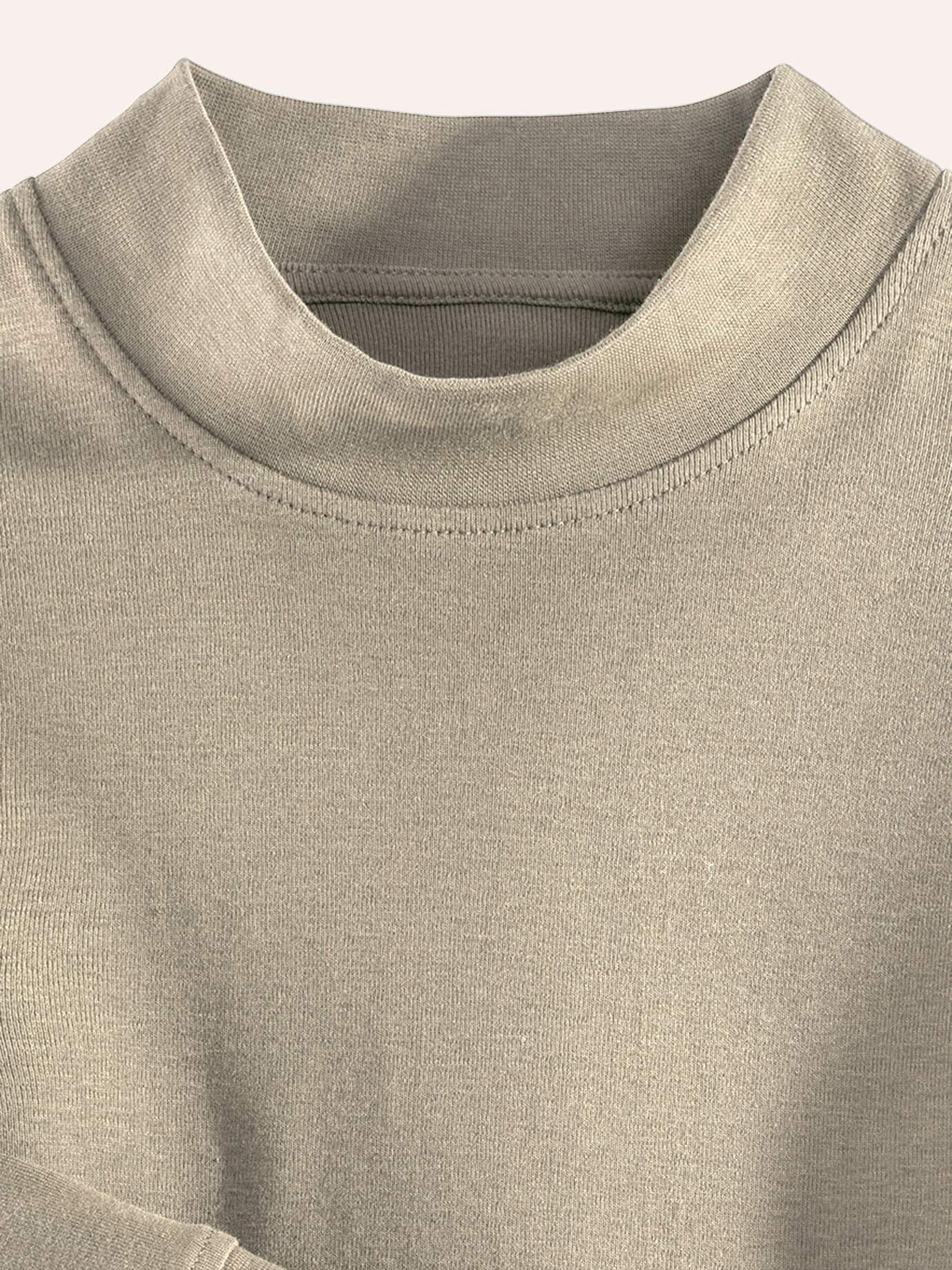 Walbusch Langarm-Shirt Stehkragen, , Farbe Beige, 48, reine Baumwolle angenehm weicher Griff Herren 3