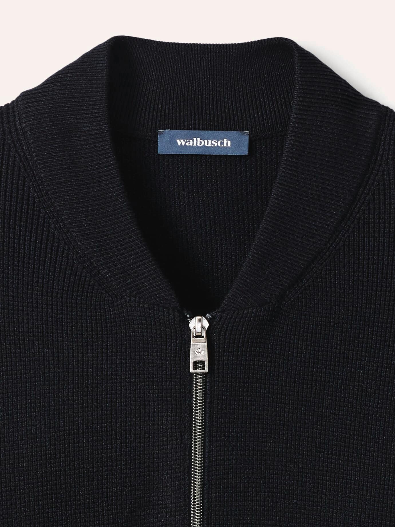 Walbusch Zip-Jacke Ministruktur, normale Größen, Farbe Blau, 48, weicher Viskosemix praktischer 2-Wege-Reißverschluss Herren 4