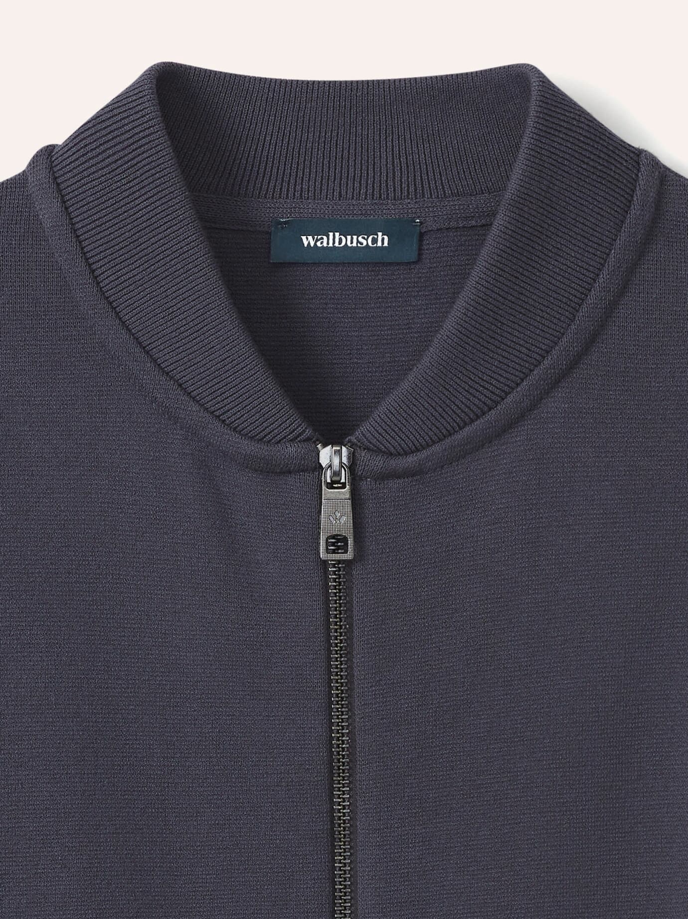 Walbusch Milano Zip-Jacke, normale Größen, Farbe Grau, 54, bequem, da elastisch edle Milano-Rib-Struktur Herren 4