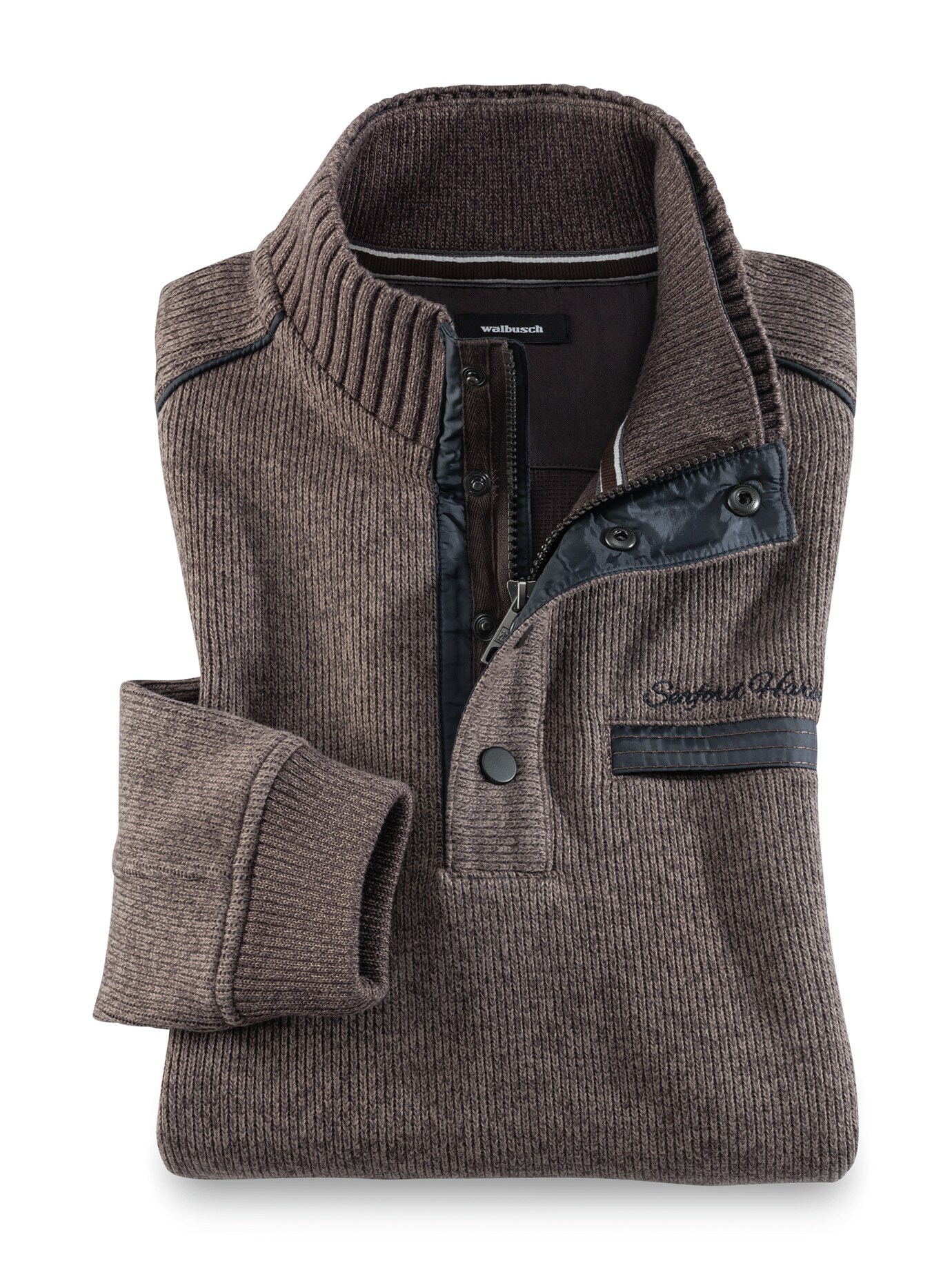 Walbusch Wohlfühl-Pullover Softrib Beige male 50