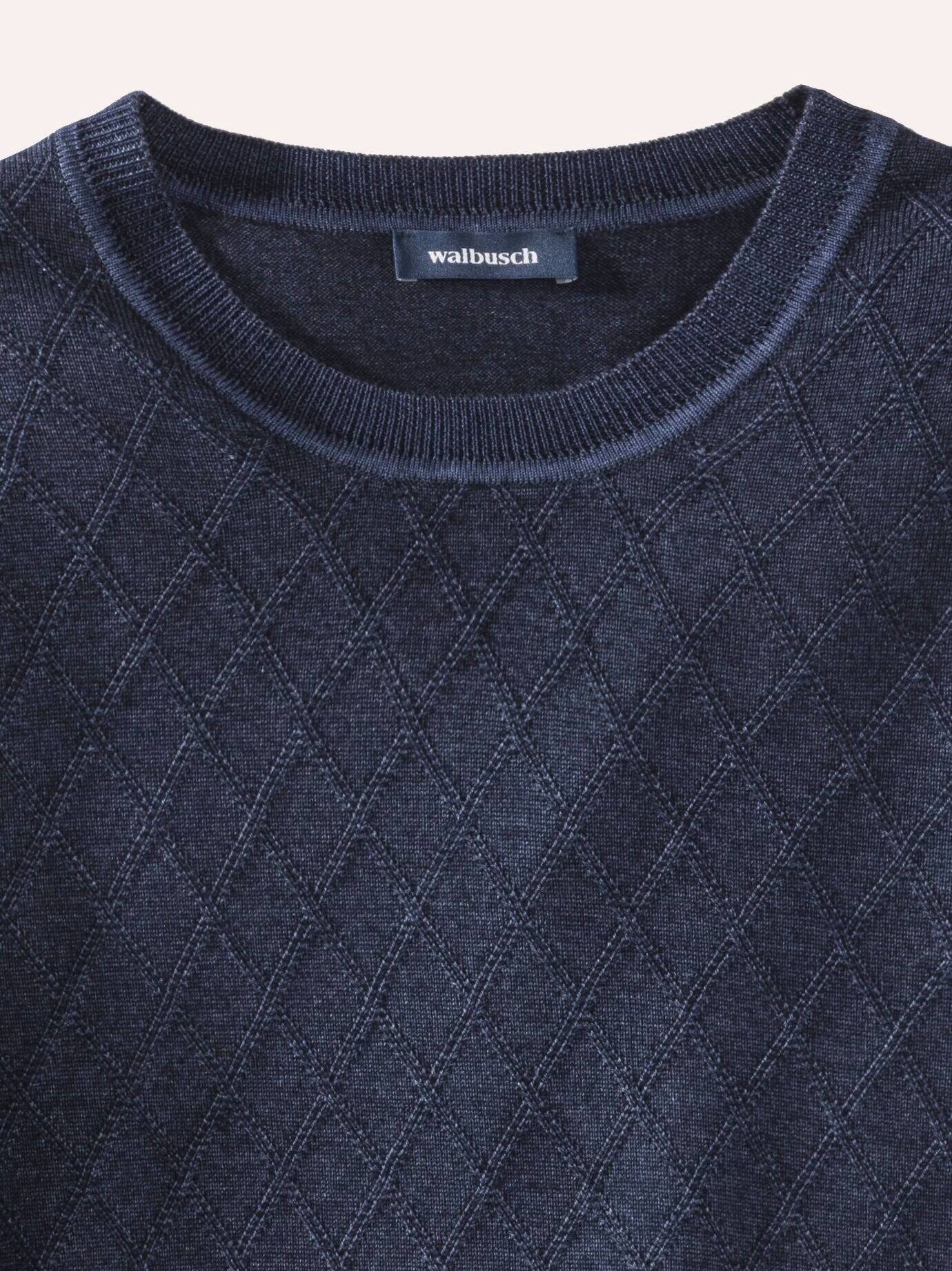 Walbusch Merino Extrafein Knit Sweater Blue Size 56 3