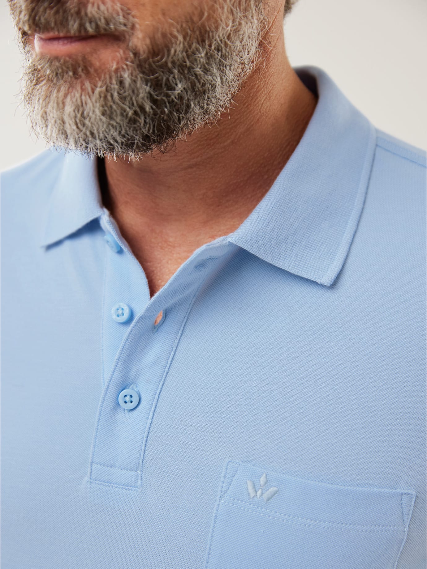 Walbusch Pique Polo Pima Cotton Blue 56 8