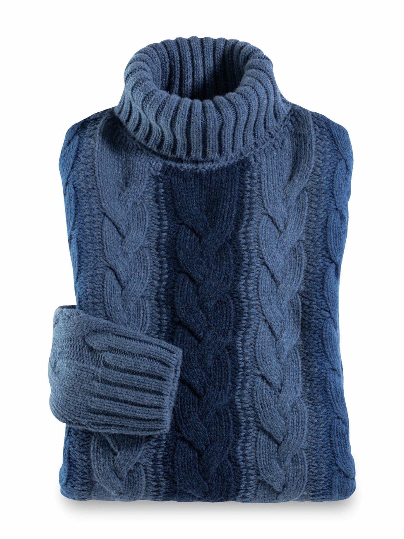 Walbusch Luxus Zopfpullover Blau male 56