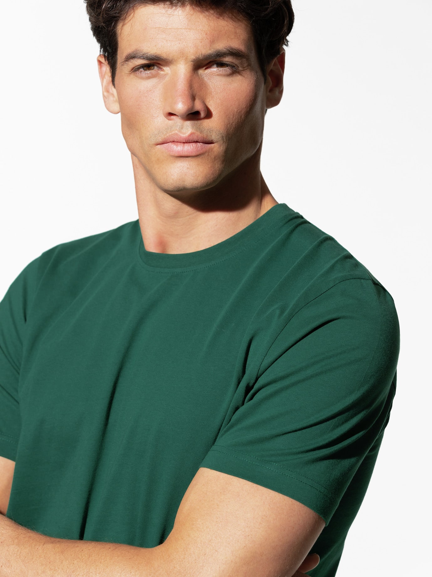 Walbusch T-Shirt Rundhalsausschnitt, , Farbe Grün, 56, reine Baumwolle atmungsaktiv Herren 4