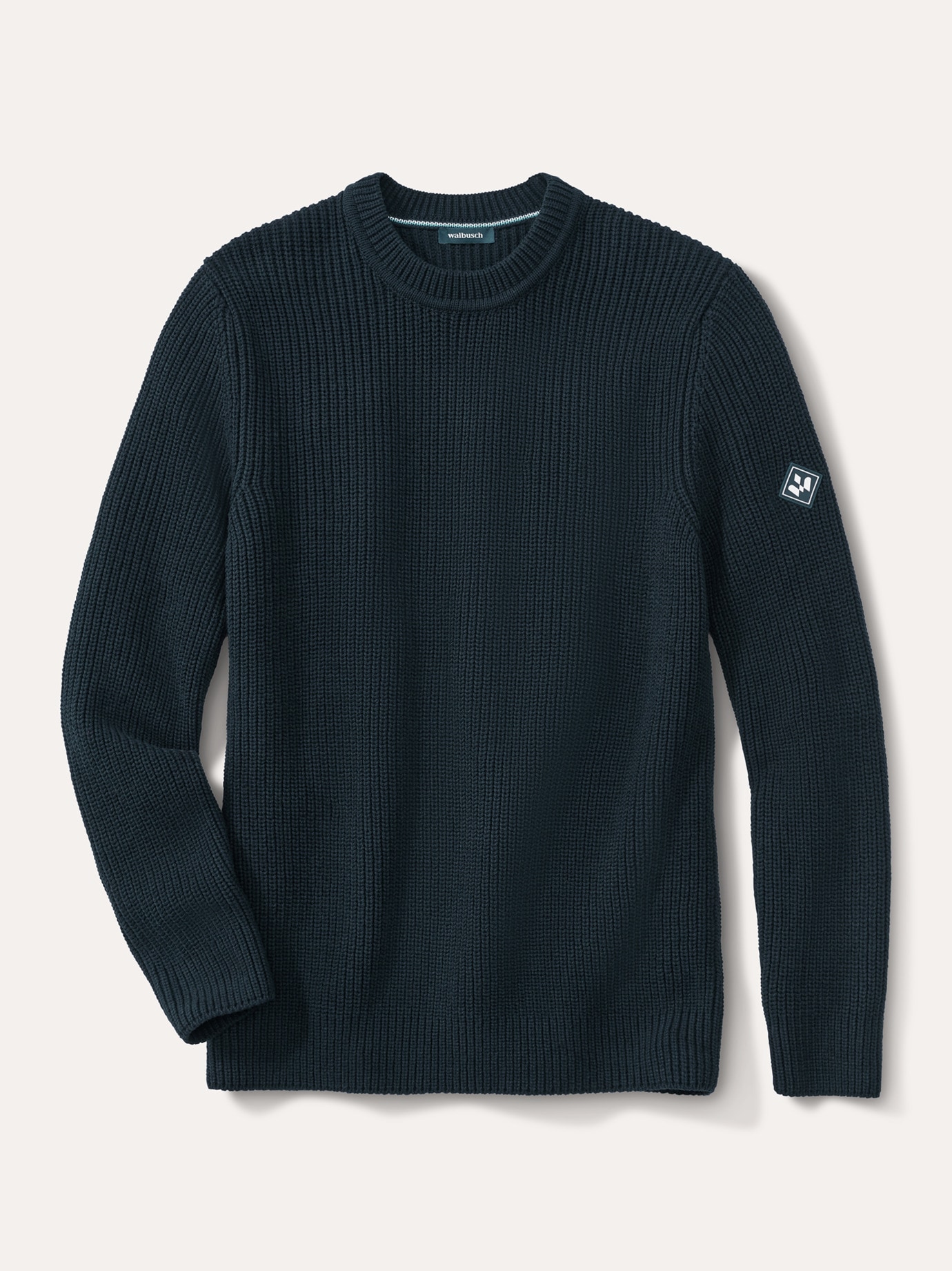 Patentstrick-Pullover Marine