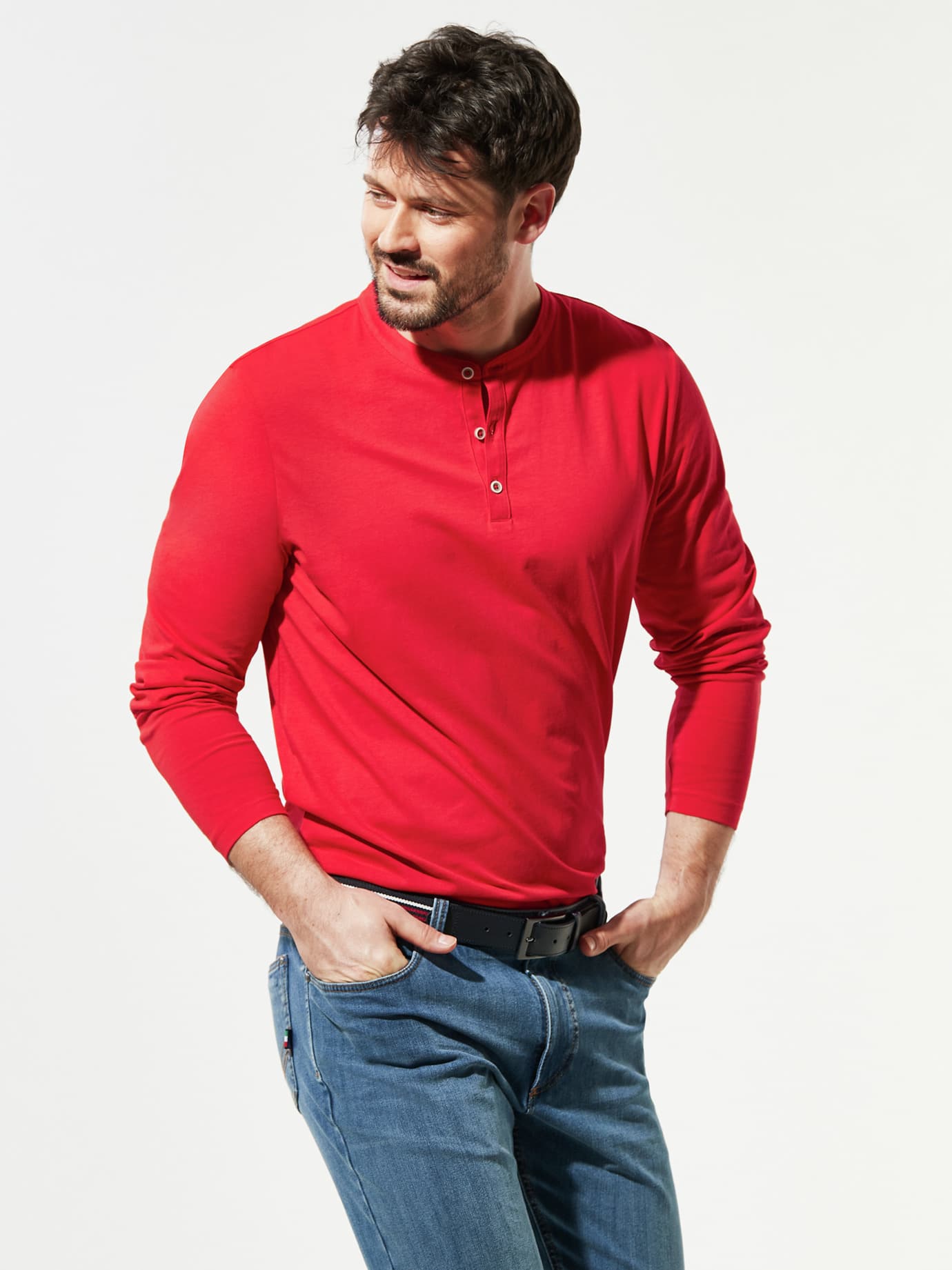 Walbusch Henley Shirt Red 56 2