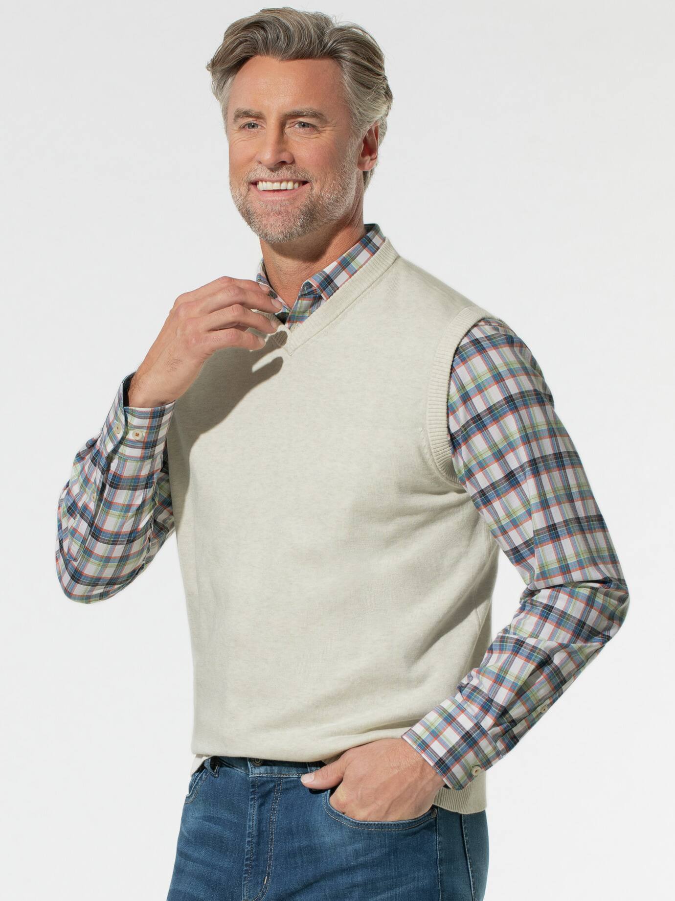 Unter Pullover Hemd Mit Pullunder Herren Pullunder Soft Cotton Bei