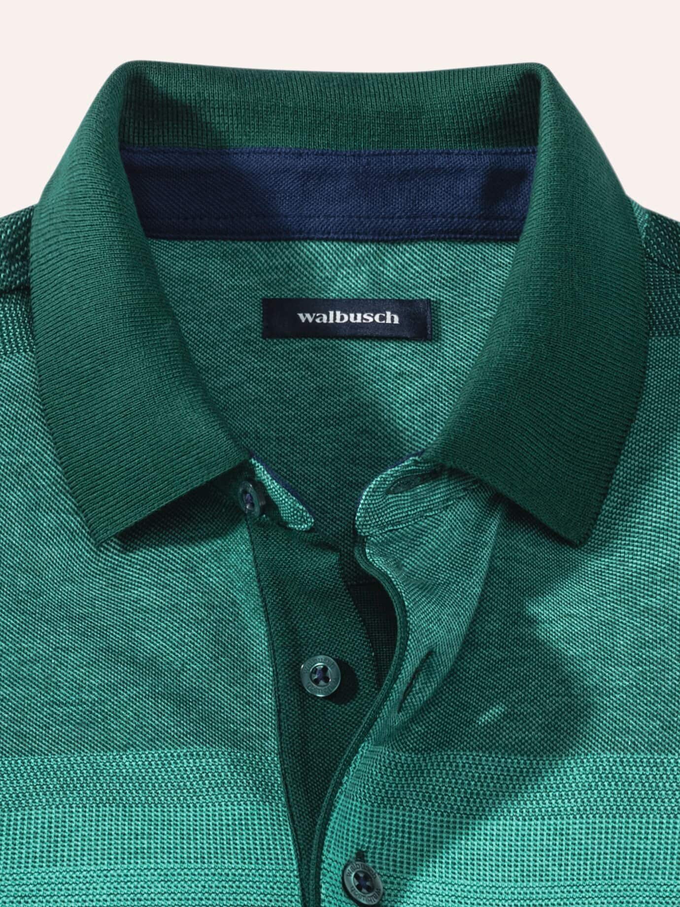 Walbusch Ombre Streifenpolo Hitzefrei Polo Blau 58/60 3