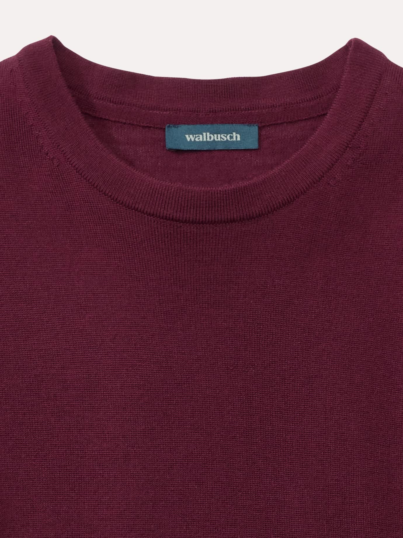 Walbusch Rundhals-Pullover Merino Extrafein, , Farbe Rot, 50, reine, extrafeine Merinowolle temperaturausgleichend Herren 4