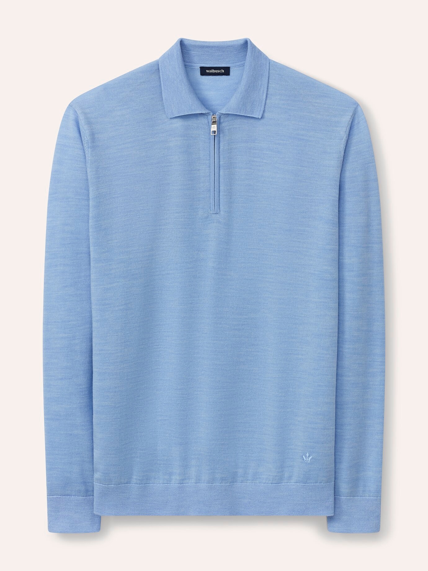 Walbusch Polo-Pullover Merino Extrafein Blue 56 9