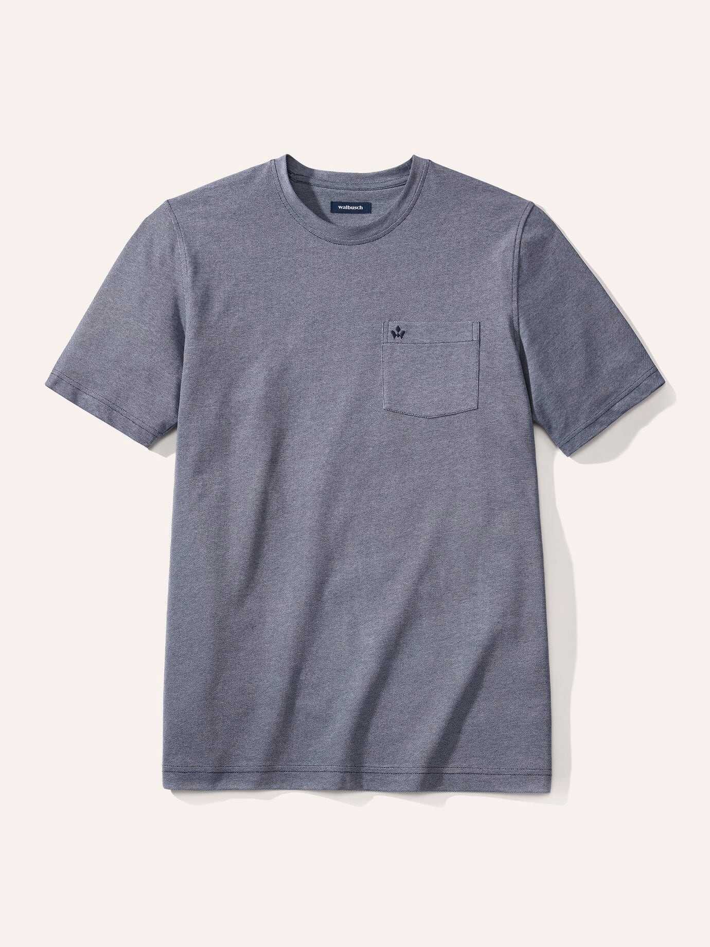 Extraglatt T-Shirt, , Farbe Blau, 50, bügelfreier Baumwollmix praktische Brusttasche Herren