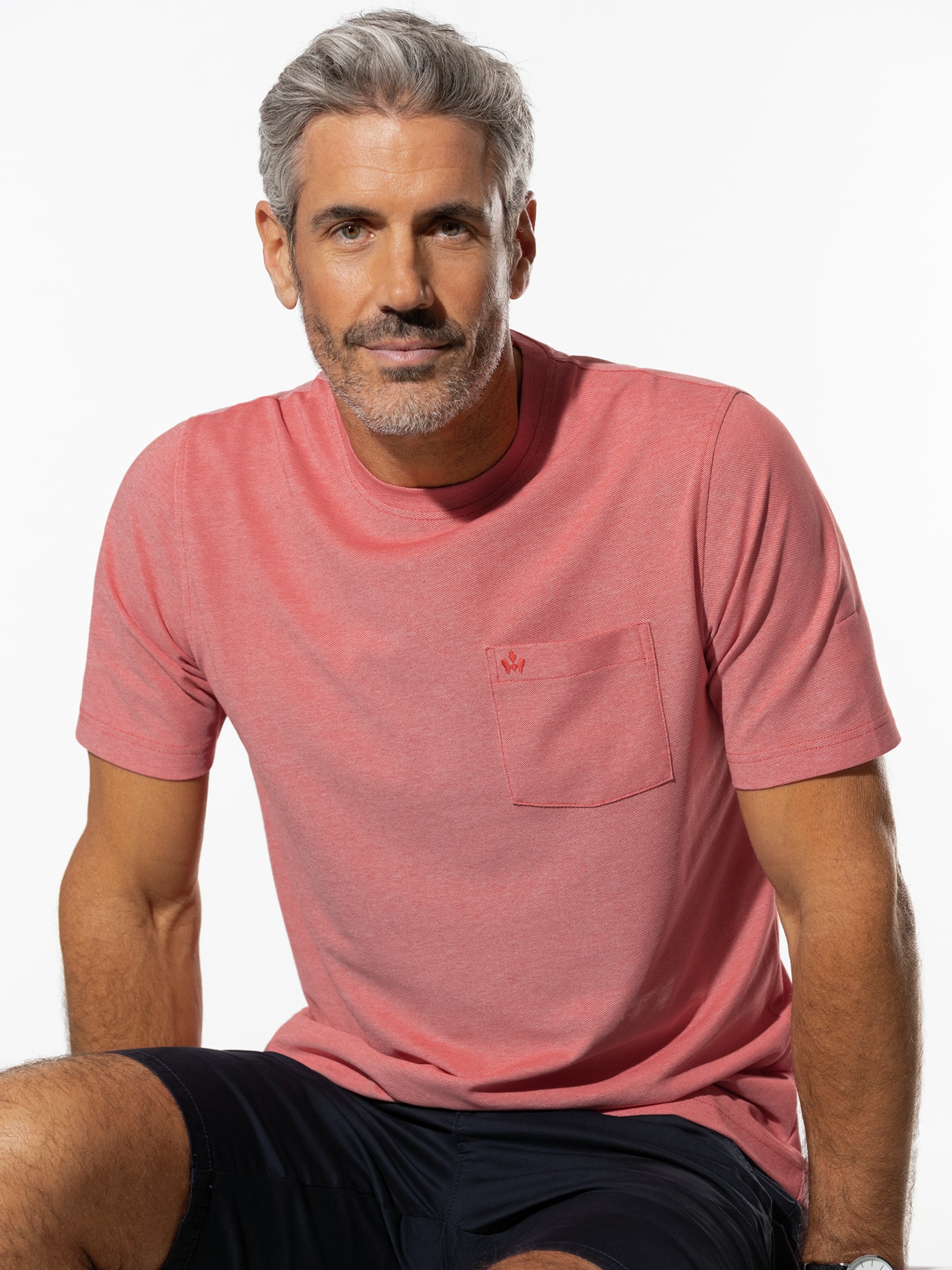 Walbusch Extraglatt T-Shirt Rot 48 2