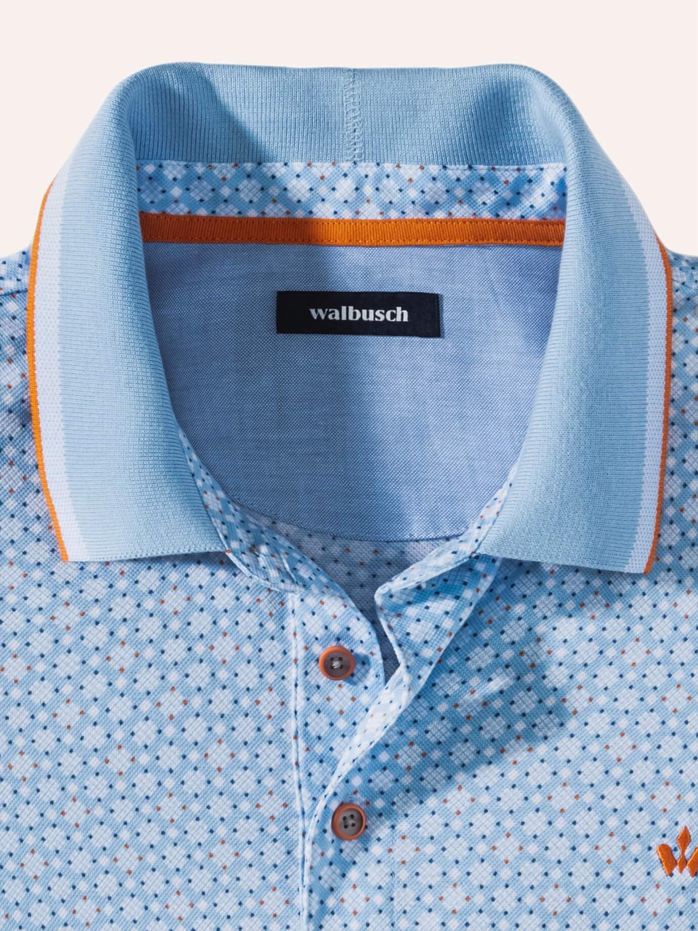 Chemise Polo Walbusch Mosaïque Bleu 58/60 8