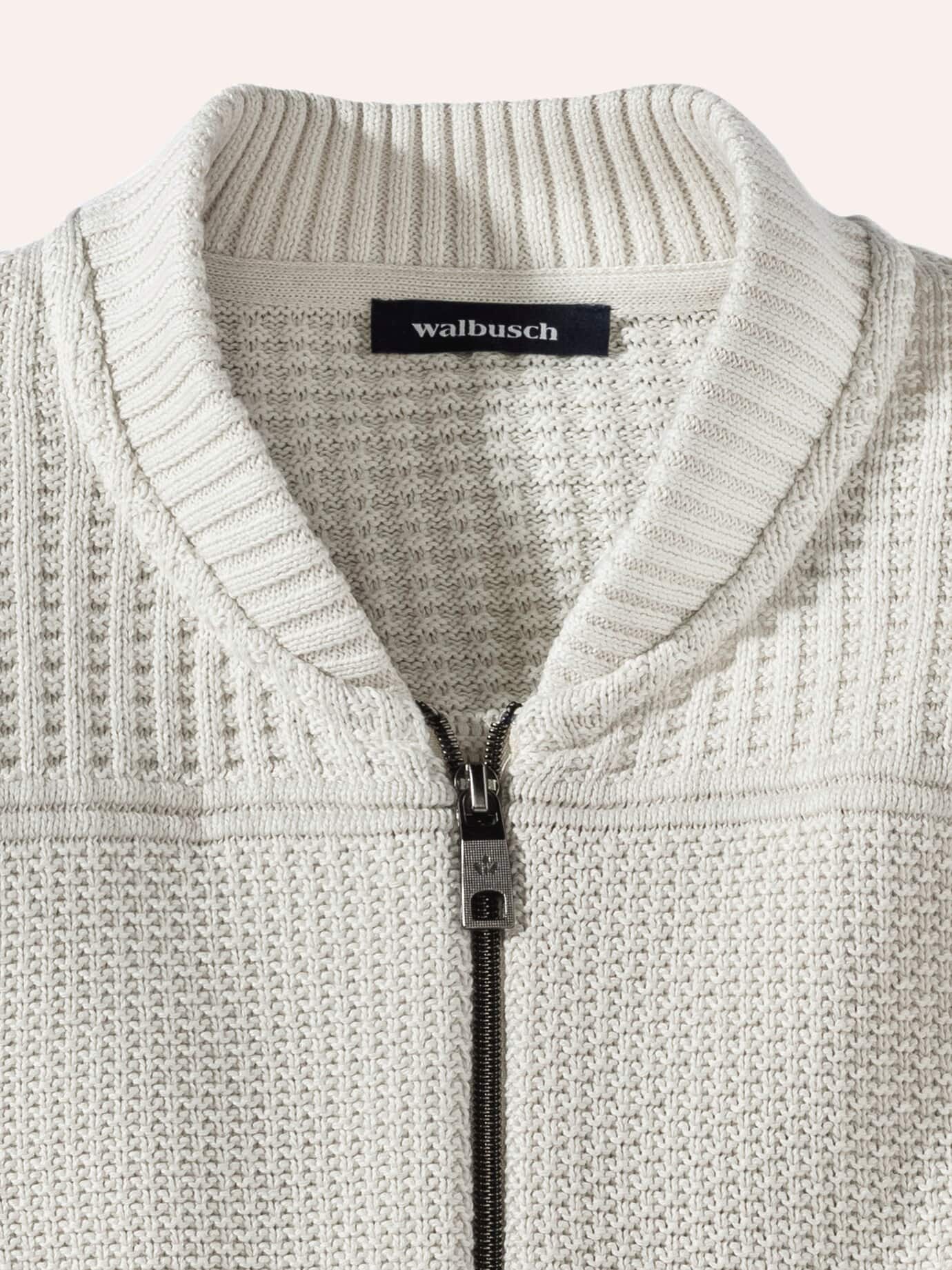 Walbusch Zip-Jacke Strukturmix Beige 56 3