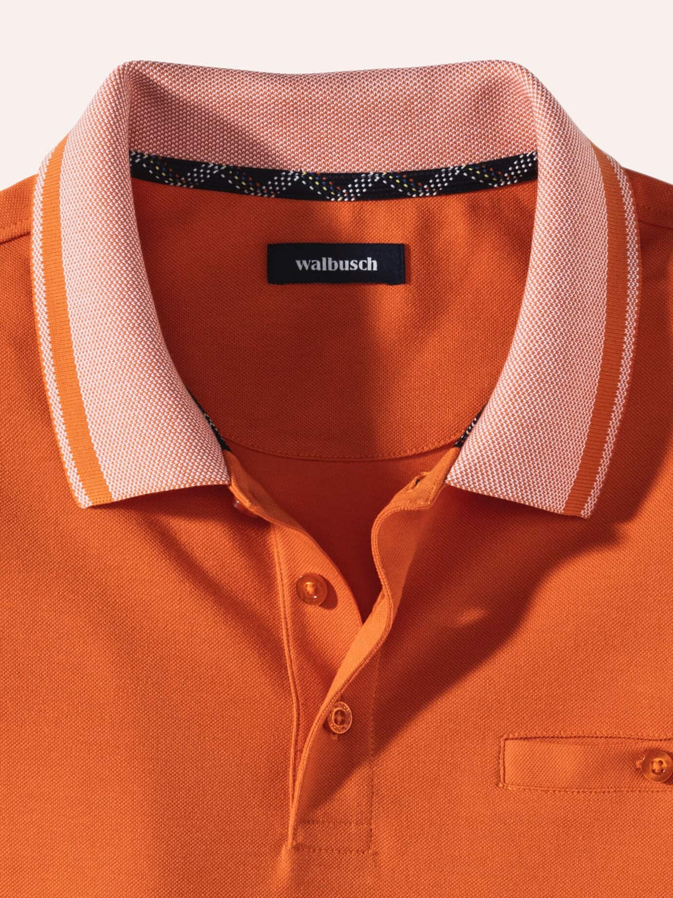 Walbusch Extraglatt-Polo Klimakontrolle Polo Orange 54 3