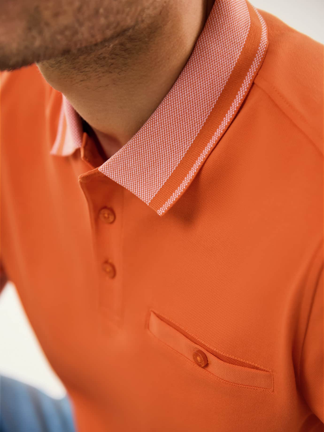 Walbusch Extraglatt-Polo Klimakontrolle Polo Orange 54 4