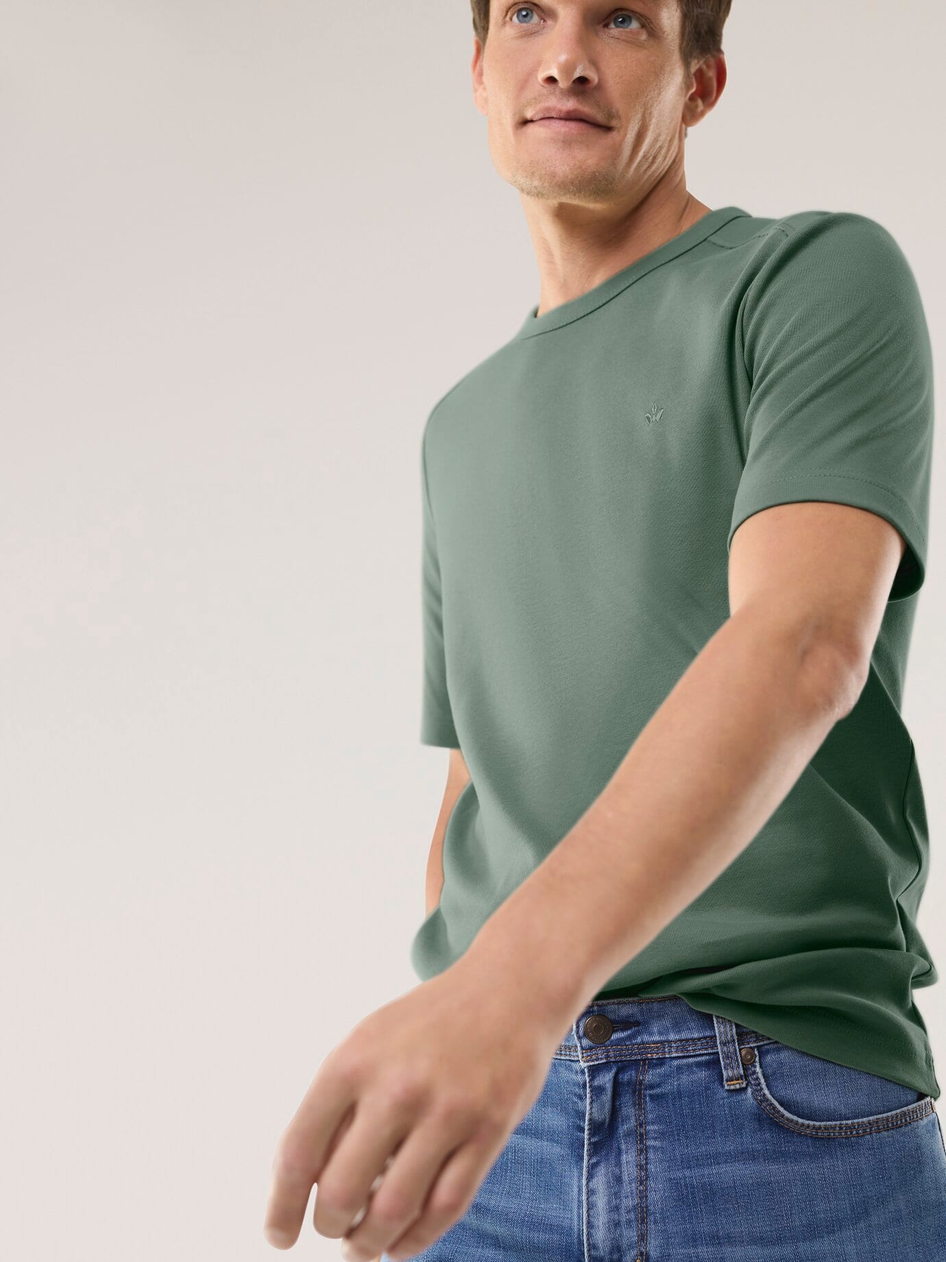 Walbusch Das zu schade für drunter-Shirt, noch offen: Größenlauf, Farbe Grün, 52, reine, weiche Baumwolle atmungsaktiv Herren 3