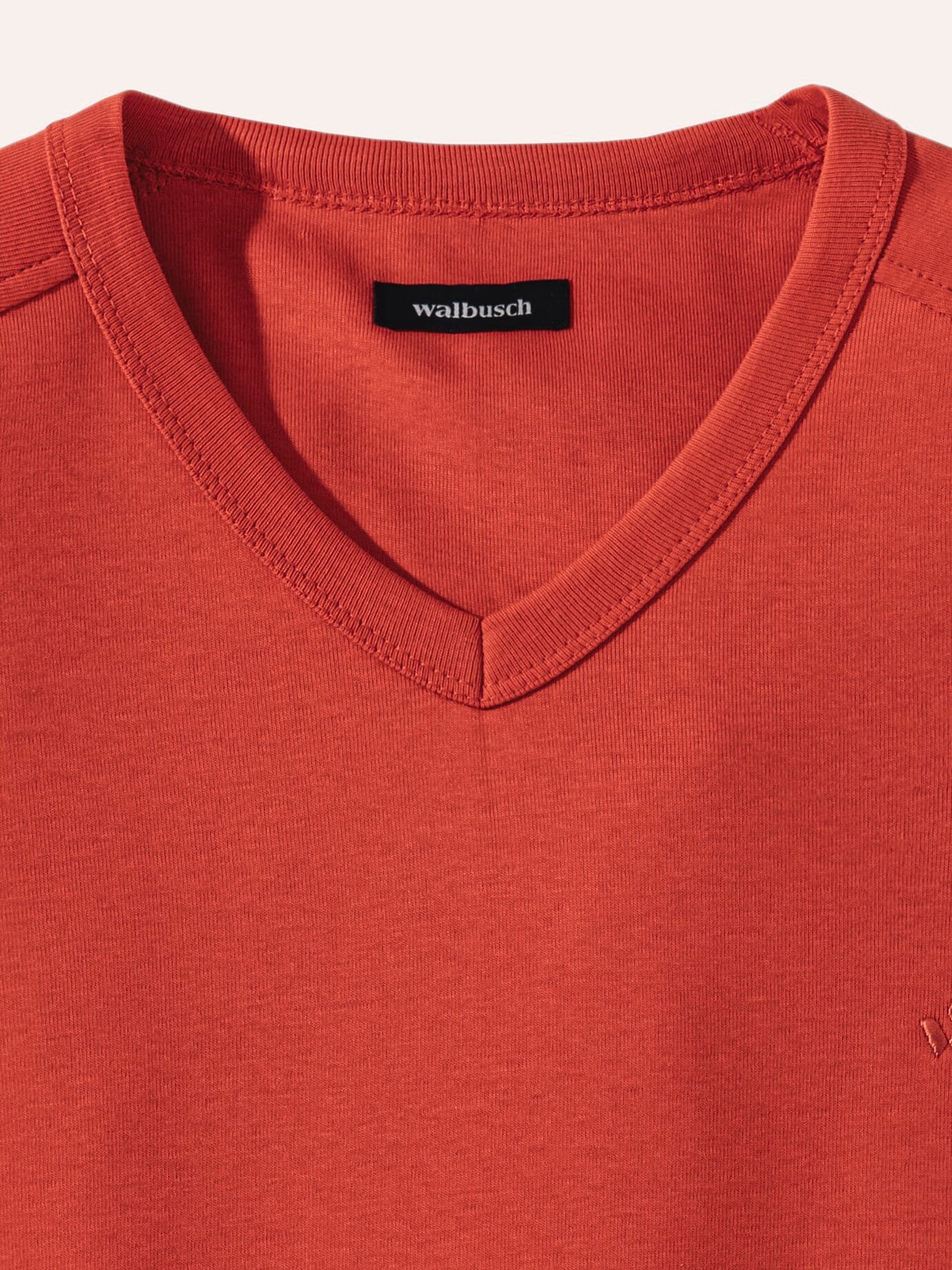 Walbusch Zu schade für drunter Shirt V-Neck, , Farbe Orange, GR.50, reine, weiche Baumwolle atmungsaktiv Herren 3