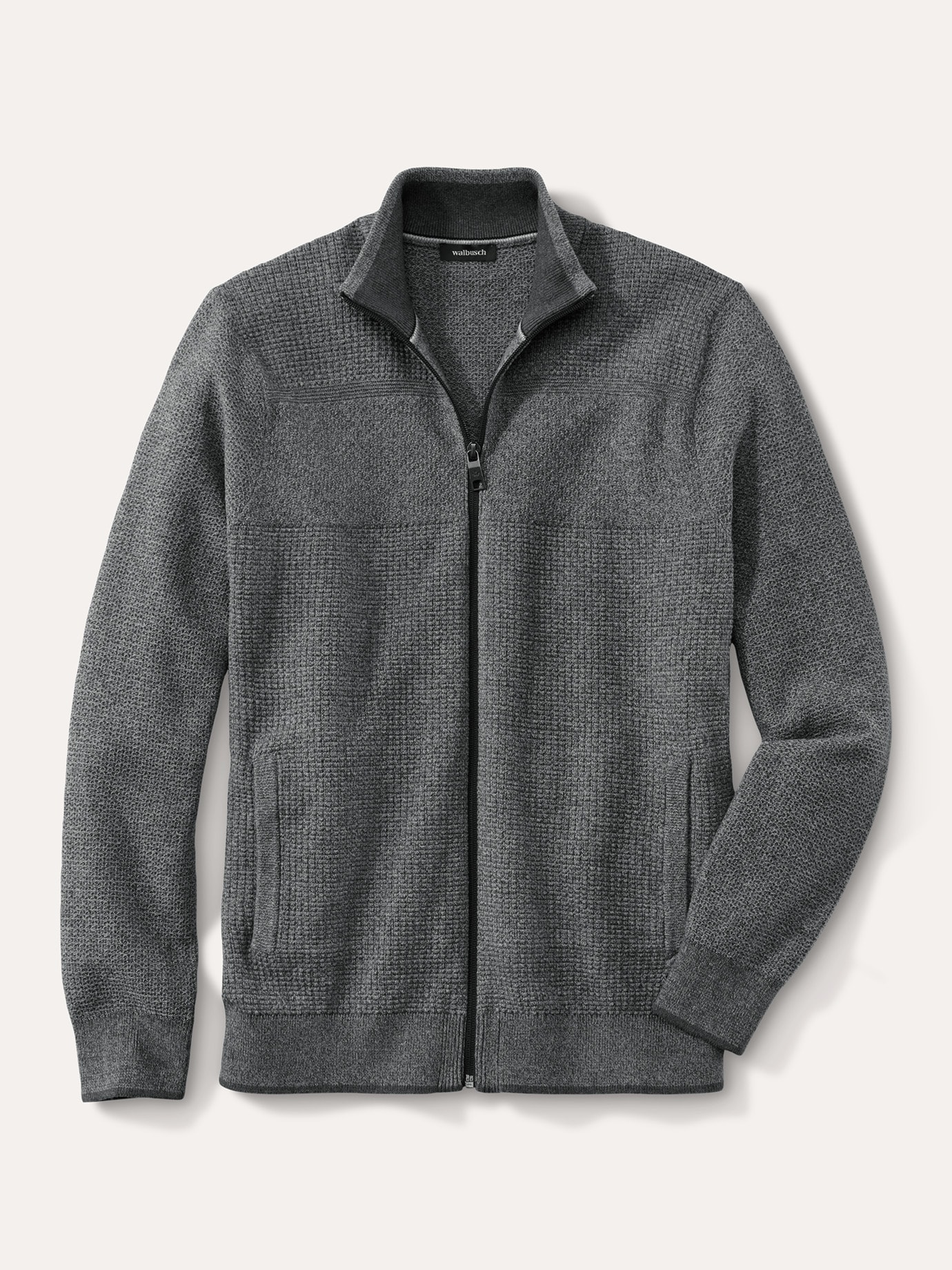 Strukturjacke Farbeffekt Grau