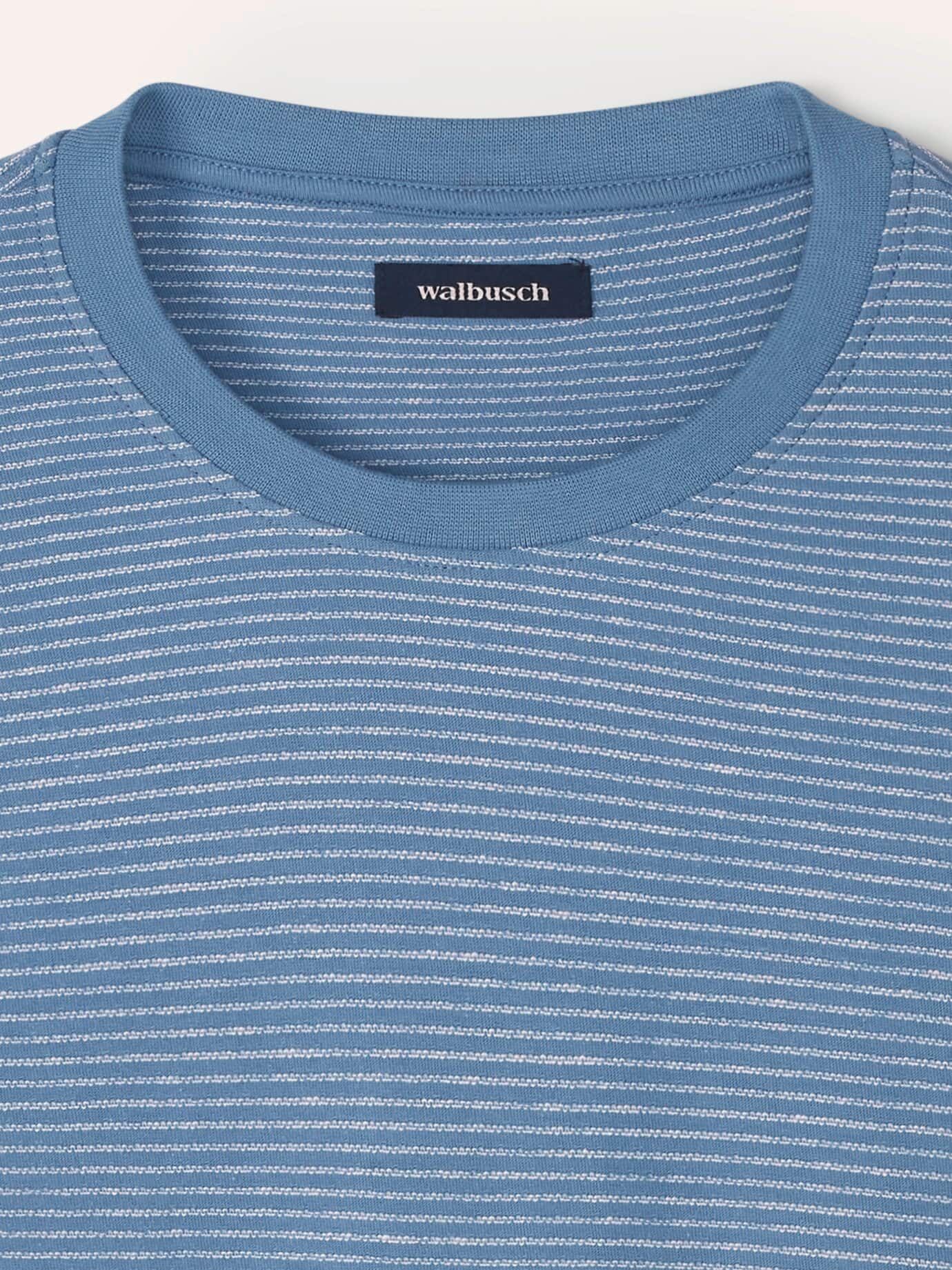 Walbusch Struktur T-Shirt Bleu 56 8