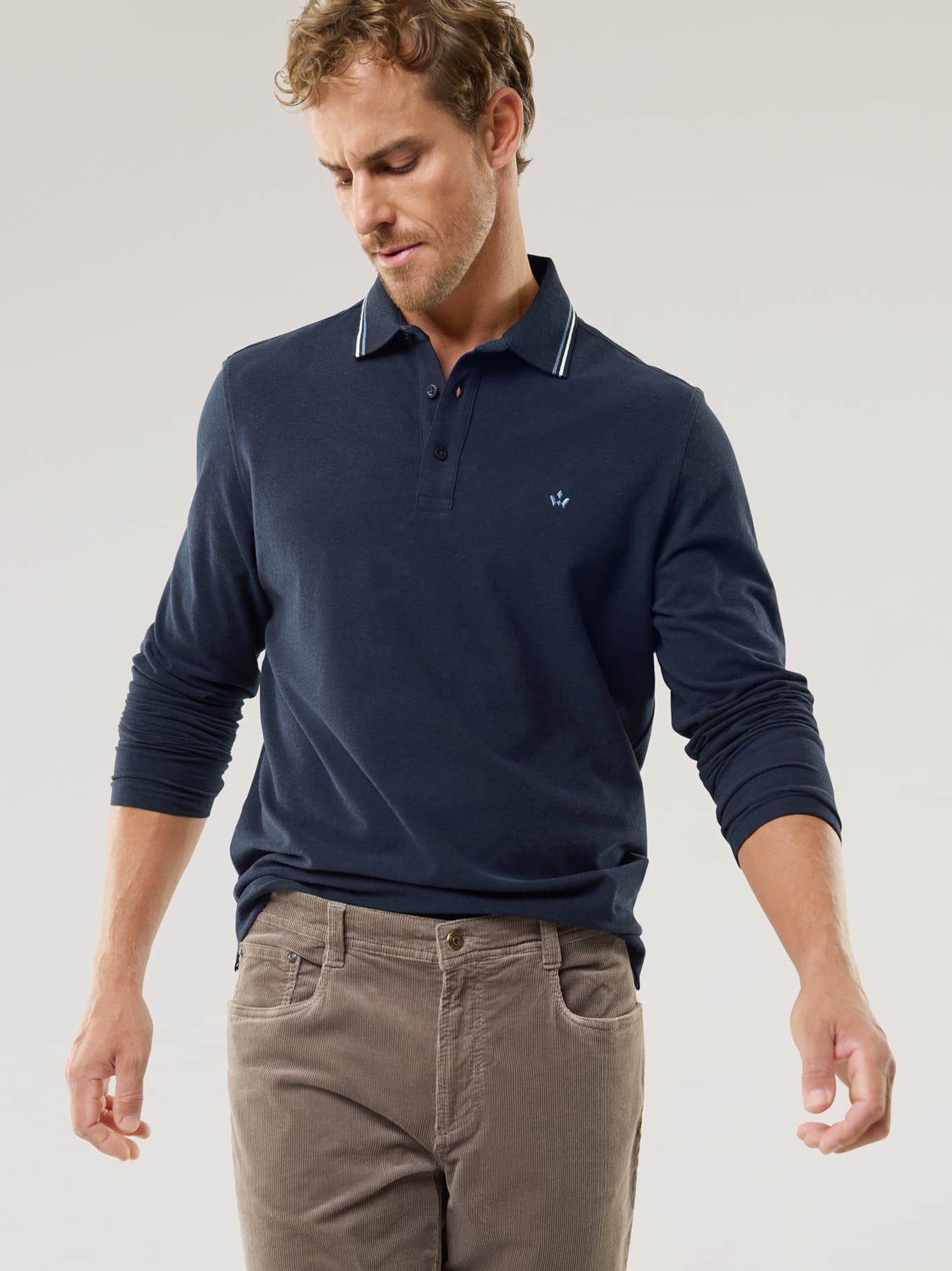 Walbusch Thermopolo Supersoft Polo Blue Size 54 3