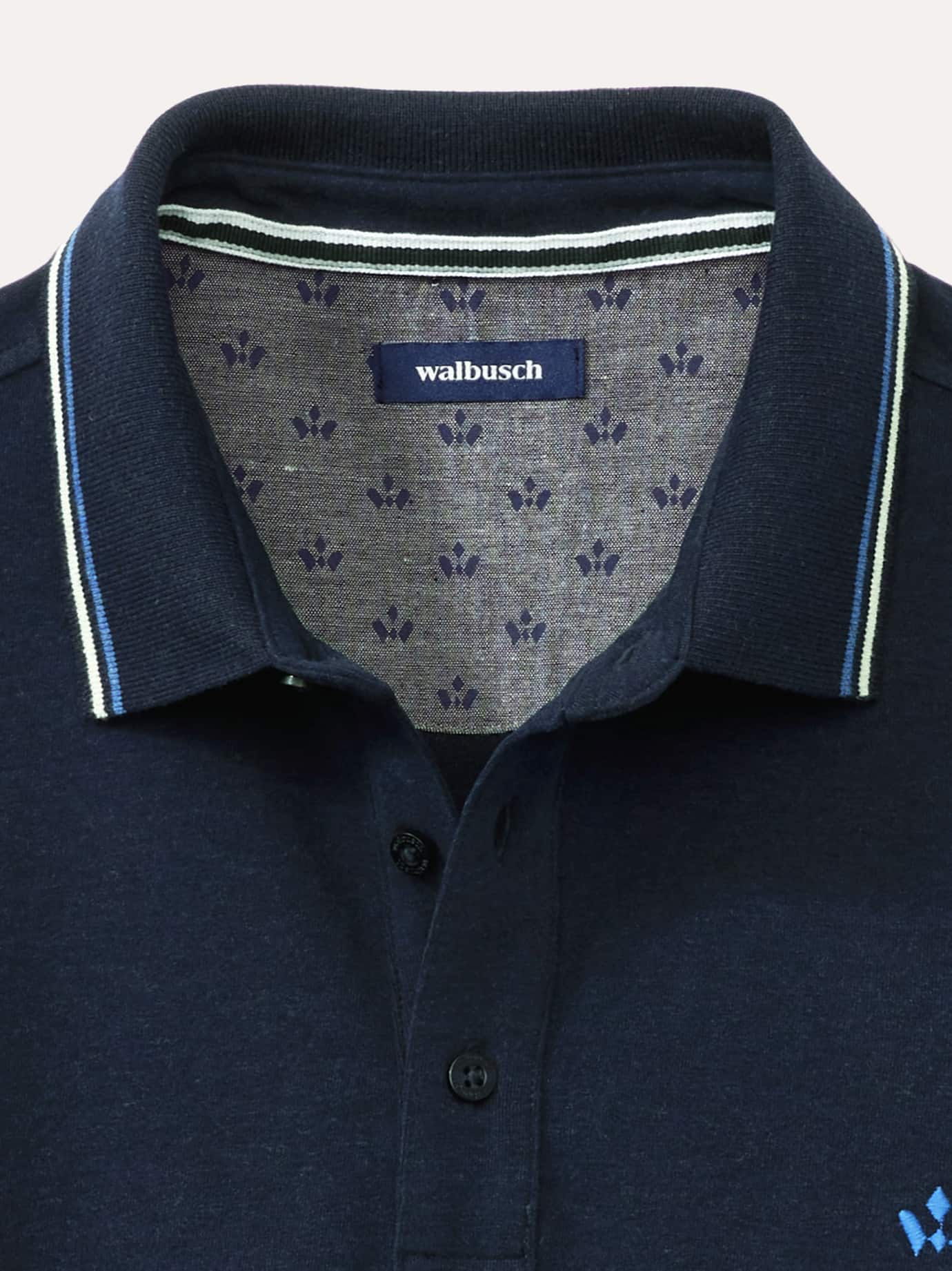 Walbusch Thermopolo Supersoft Polo Blue Size 54 4