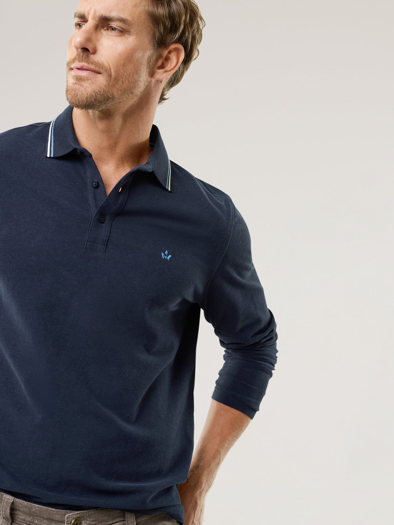 Walbusch Thermopolo Supersoft Polo Blue Size 54 2
