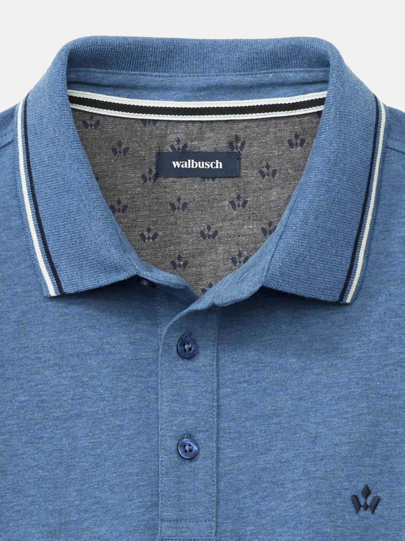 Walbusch Thermopolo Supersoft Polo Blue Size 54 8