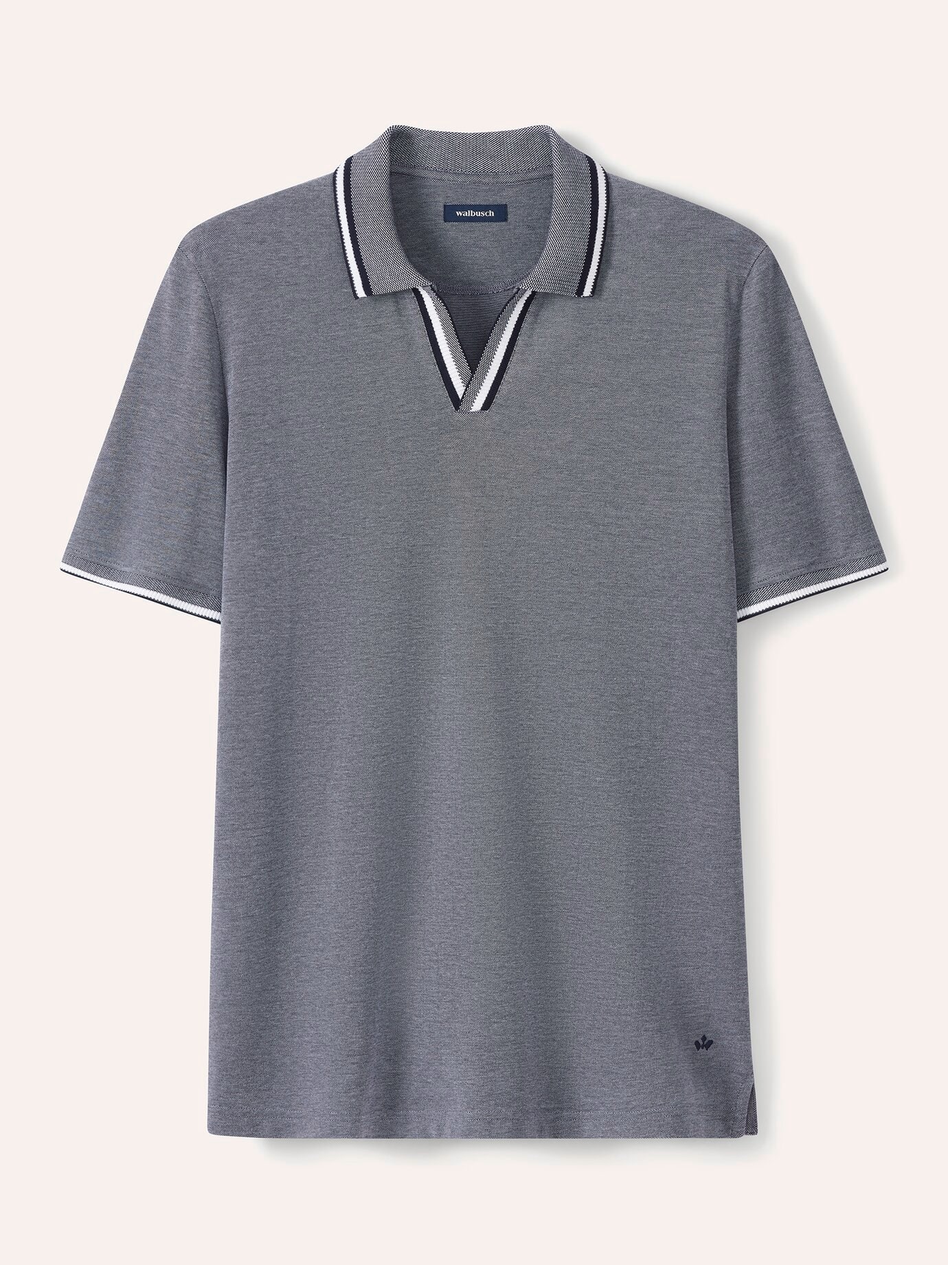 Bi Colour Polo, noch offen: Größenlauf, Farbe Blau, 62/64, moderner Polokragen ohne Knopf atmungsaktive Baumwolle Herren