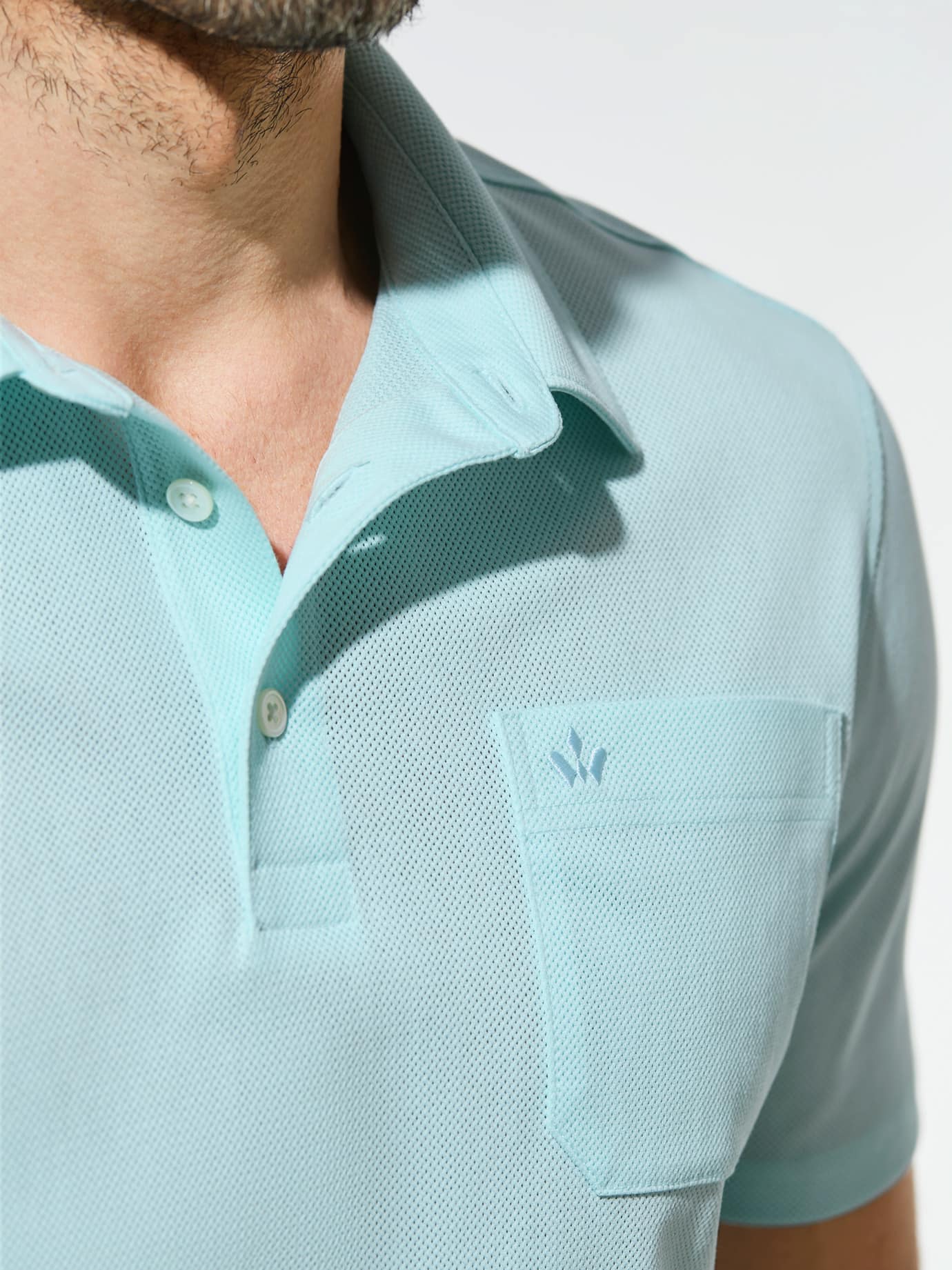 Walbusch Tausend-Poren Polo Blue 52 8