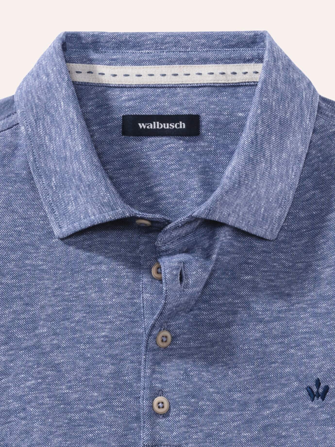 Walbusch Cottolino Hemdenpolo Blau 54 7