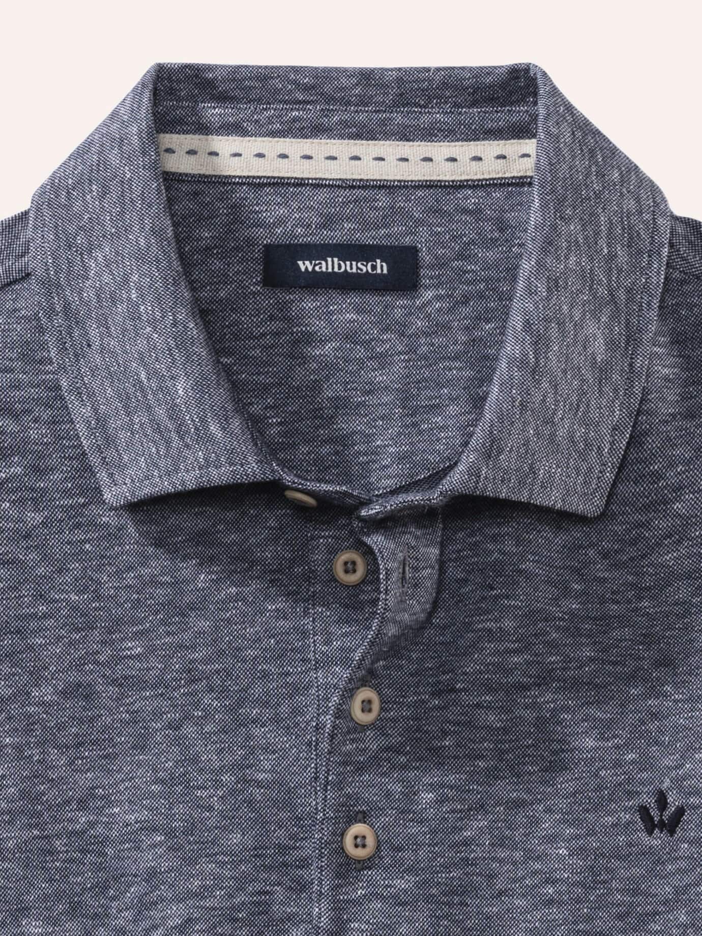 Walbusch Cottolino Hemdenpolo Blau 54 3