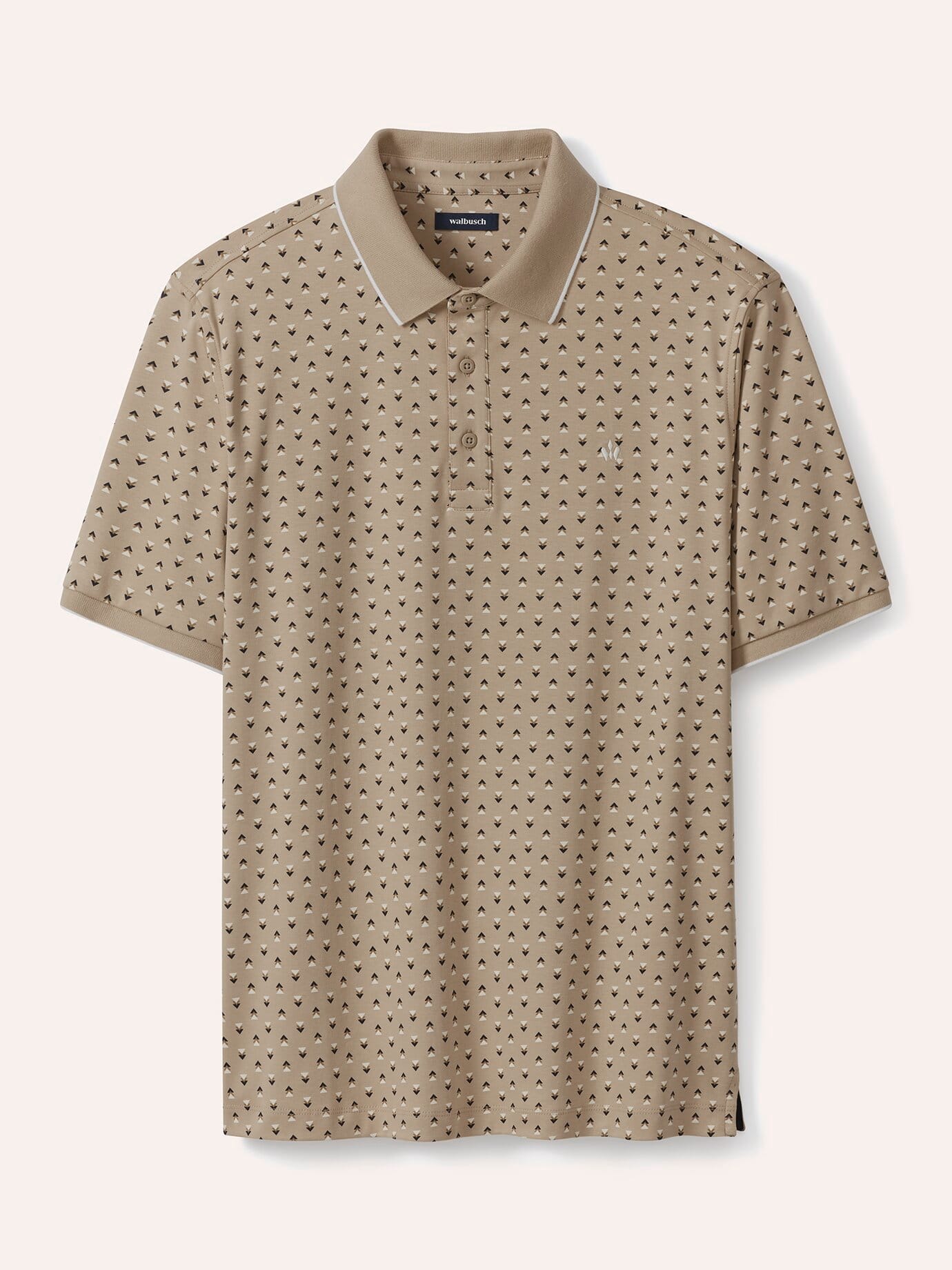 Interlock Polo, normale Größen, Farbe Beige, 50, reine Baumwolle atmungsaktiv Herren