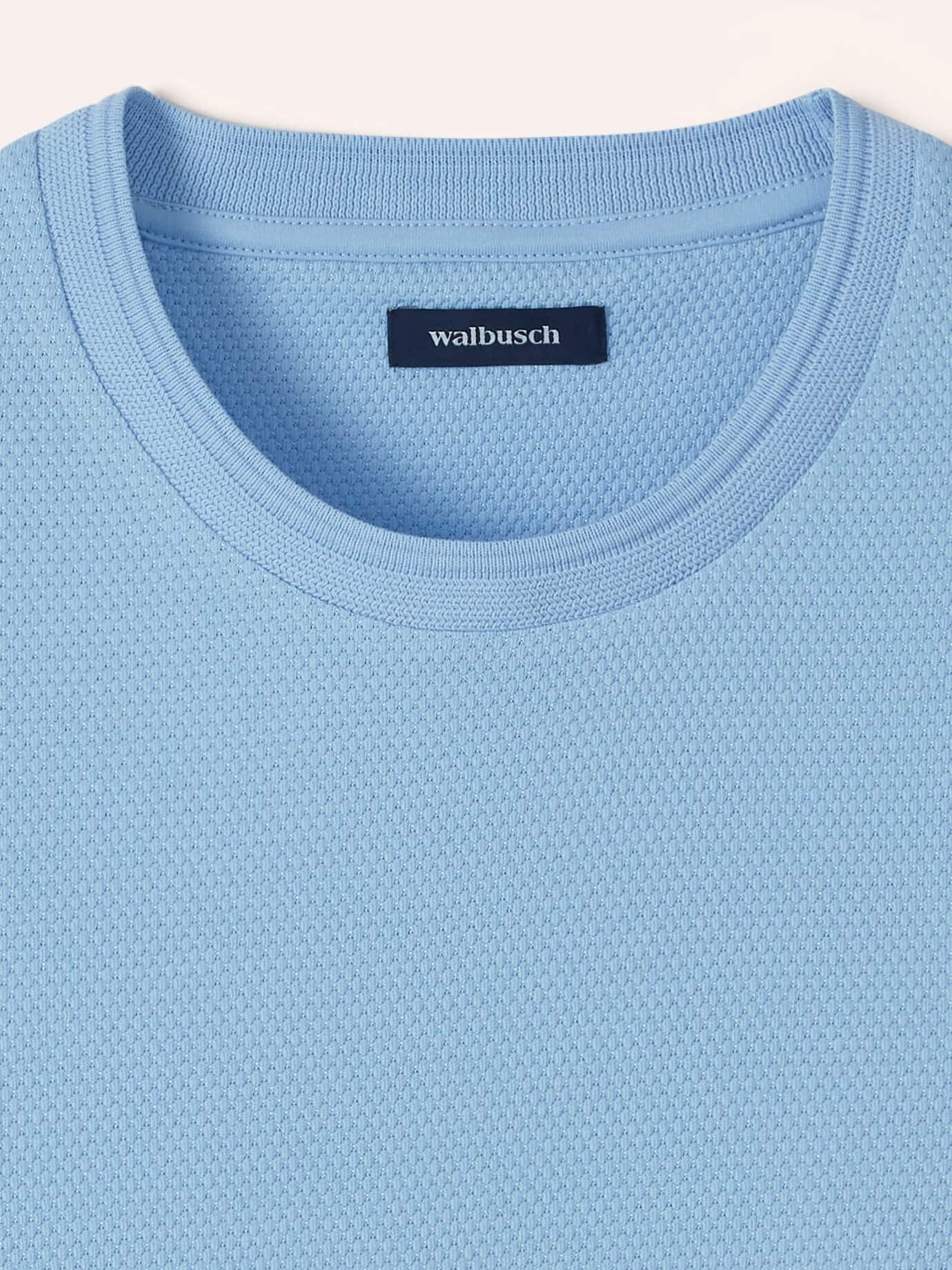 Walbusch Struktur T-Shirt Blue Size 50 8