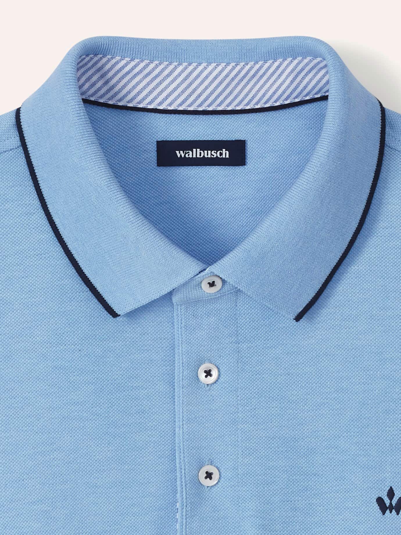 Walbusch Melange Polo Shirt Blue 50 8