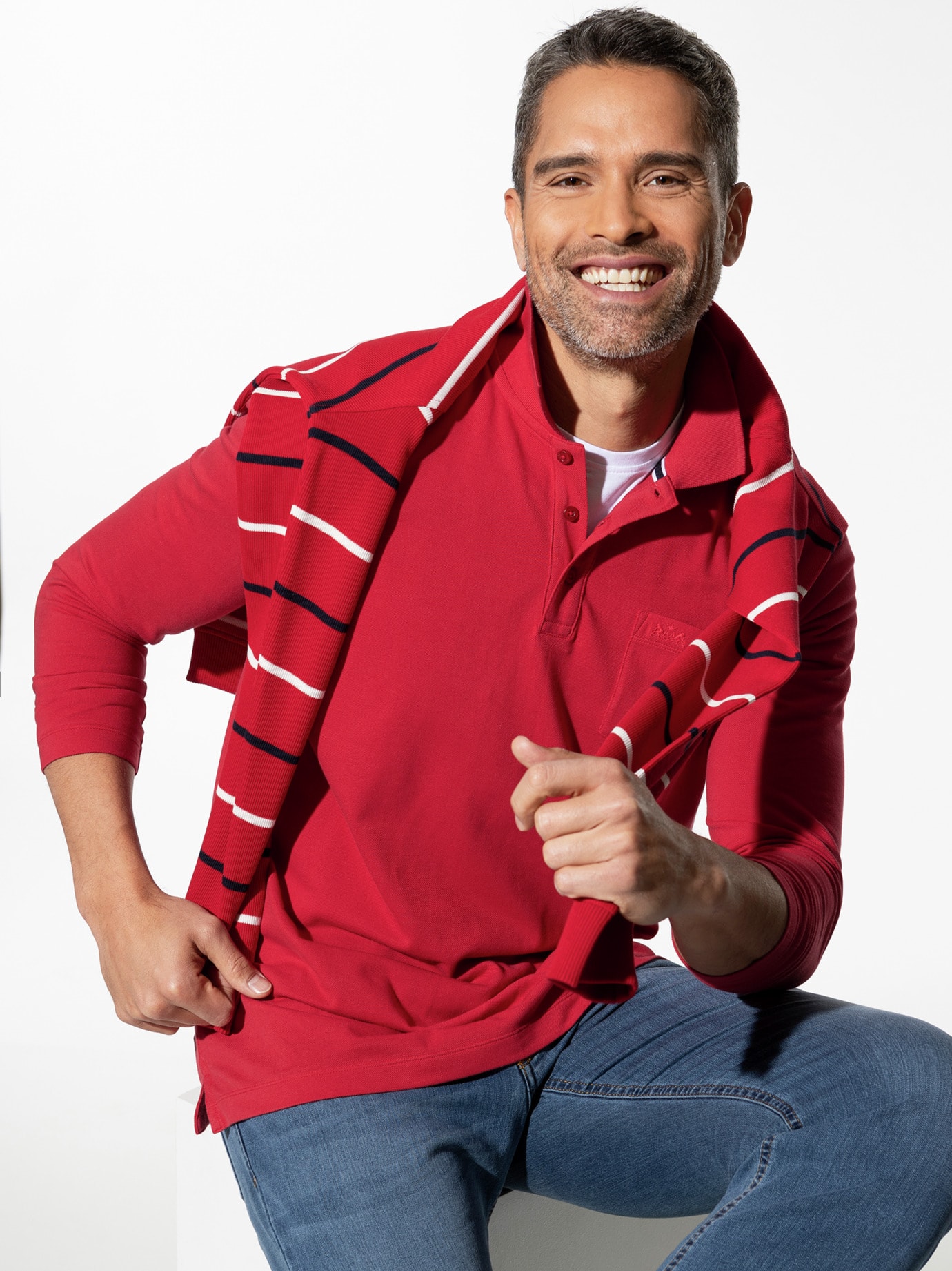 Walbusch Pique Polo Pima Cotton Rouge 62/64 2