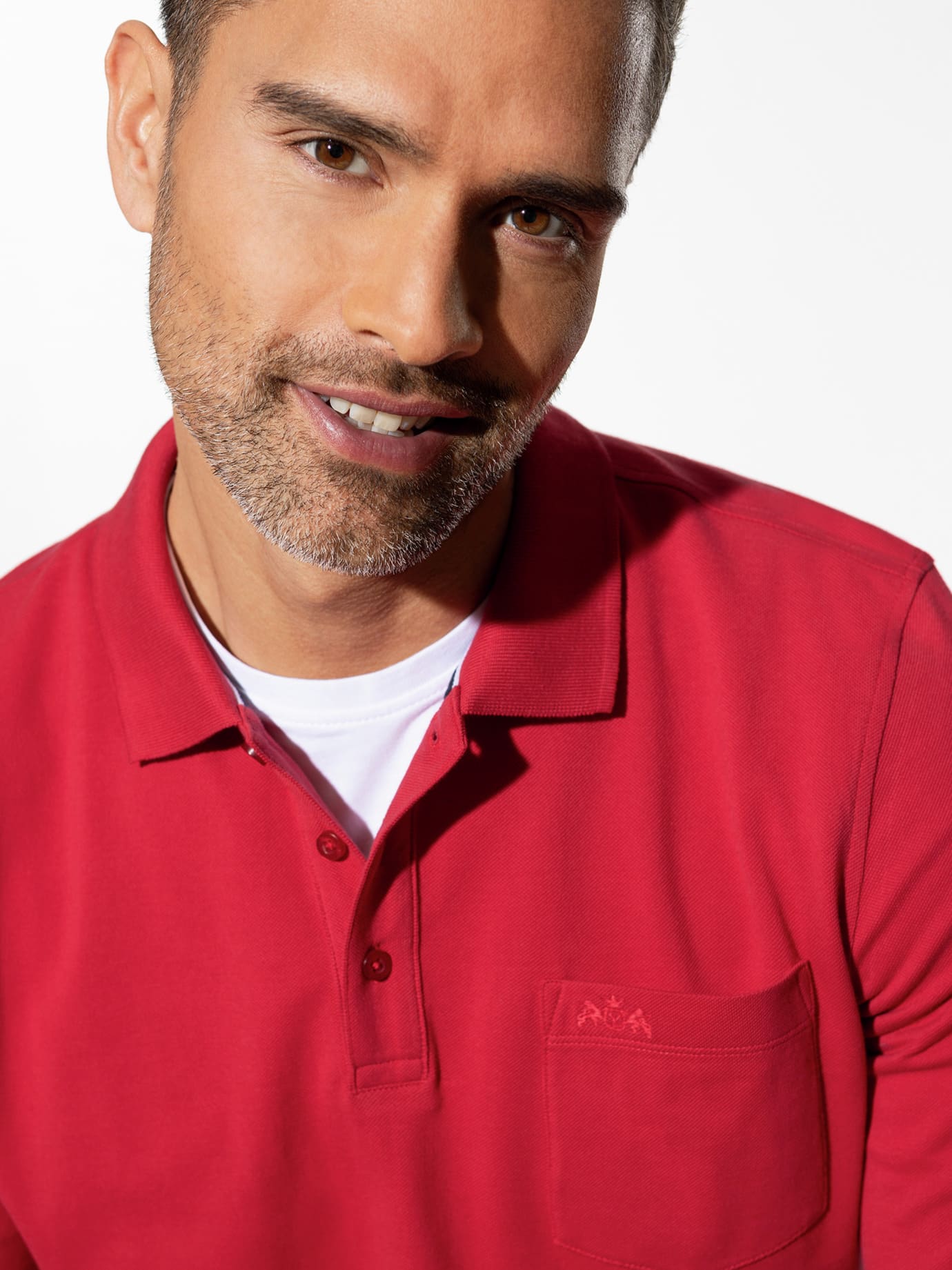 Walbusch Pique Polo Pima Cotton Rouge 62/64 4